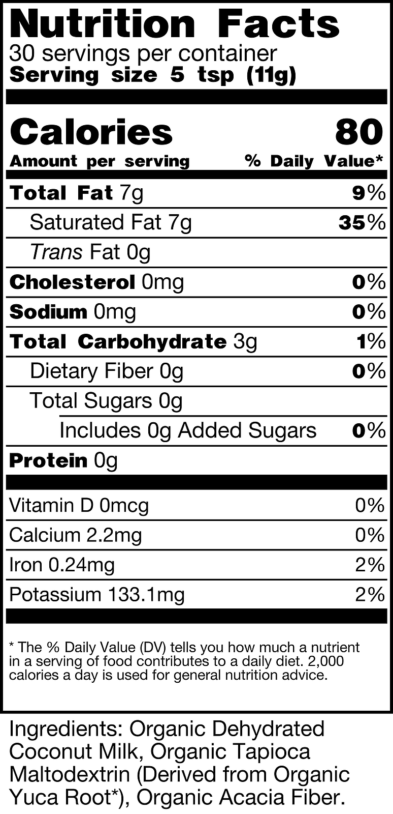 Creamy Coconut Milk Powder – Organic