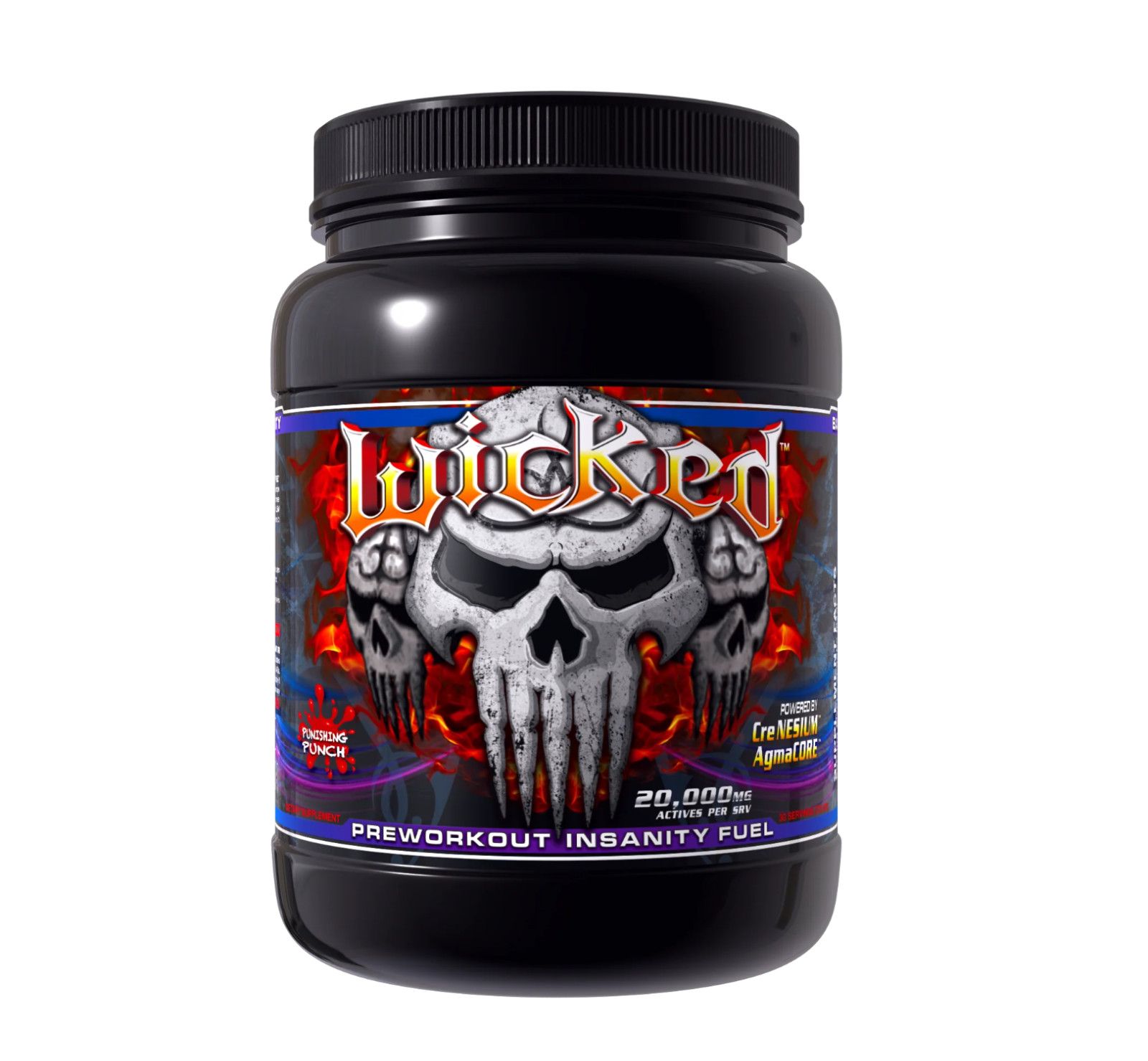 Wicked Pre-Workout 30 Servings Innovative Labs Fruit Punch