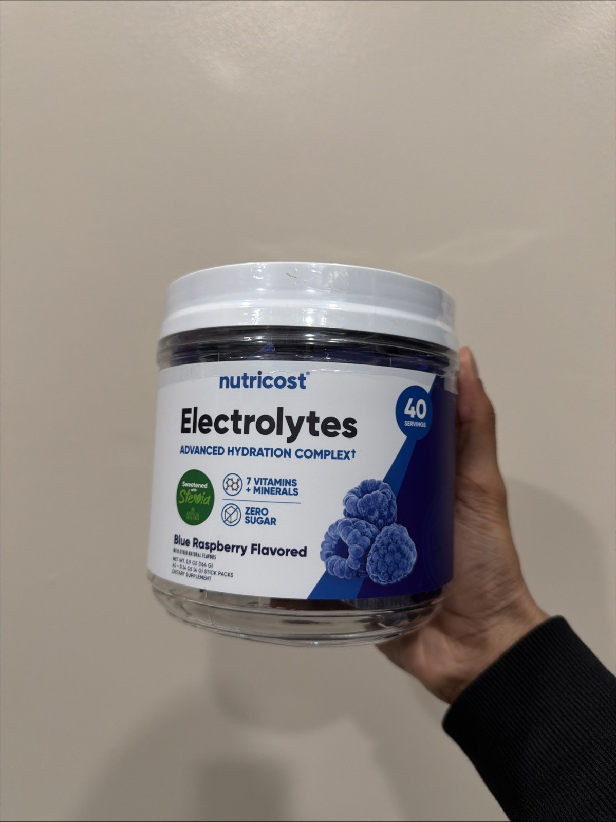 Nutricost Electrolytes Complex, Blue Raspberry Flavored, 40 Stickpacks