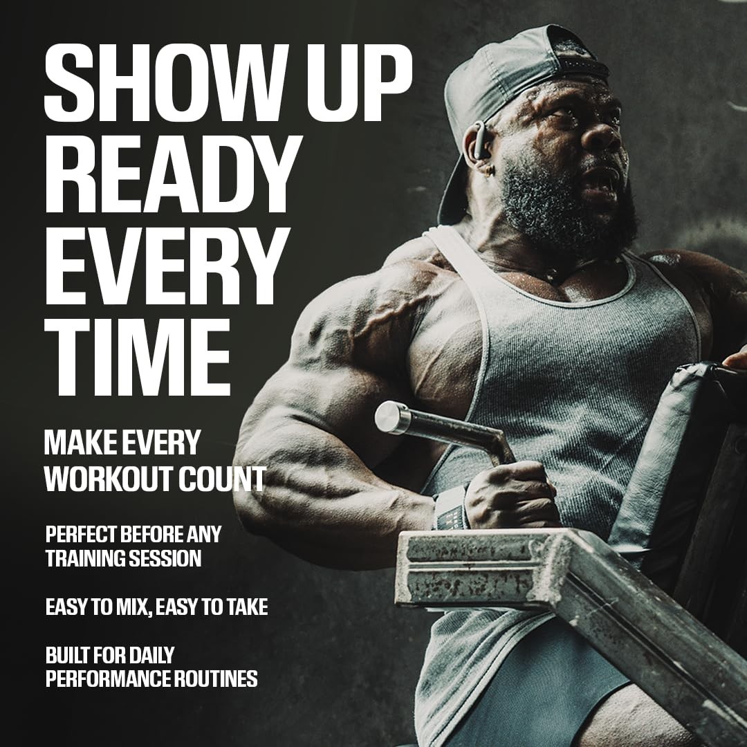 Essential Pre Workout Powder | Energy Drink for Men & Women | Blue Raspberry Fla