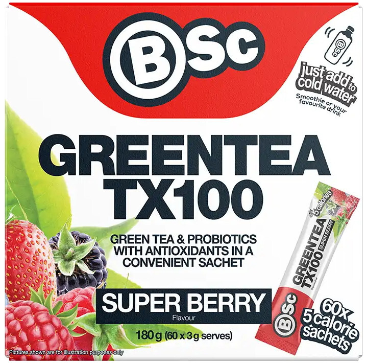 BSC GREEN TEA TX100 LEMON LIME / SUPER BERRY / WATERMELON 60 SERVES BODYSCIENCE