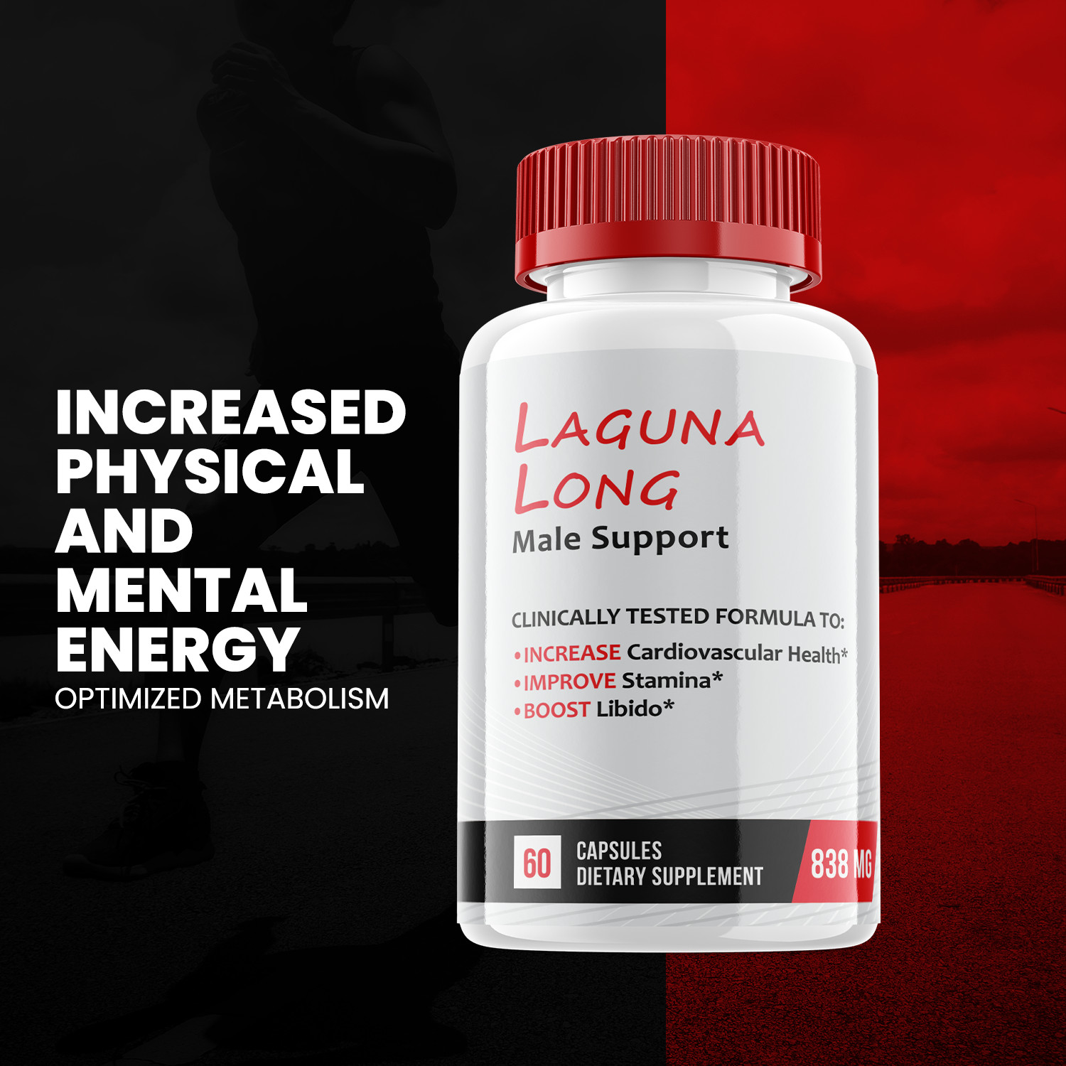 Laguna Long Male Support Capsules, LagunaLong Men Vitality Support (60 Capsules)