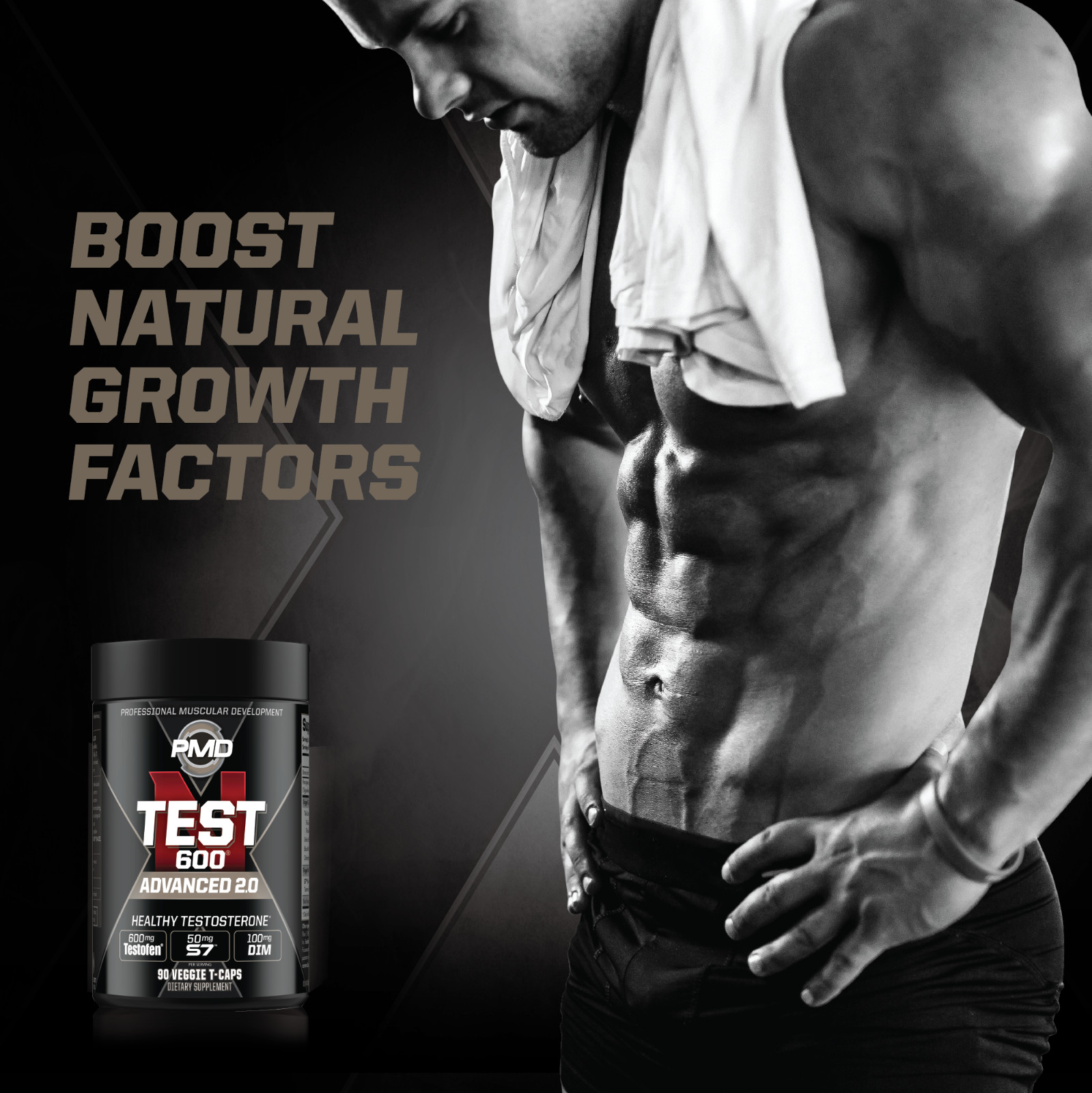 N-TEST 600 – Powerful Natural Testosterone Booster – Testofen – 90 Veggie T-CAPS