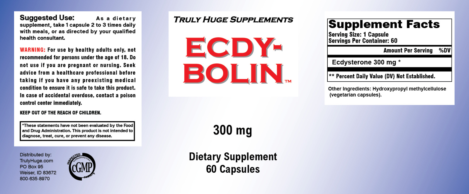 Truly Huge Ecdysterone Bodybuilding Supplement Natural Muscle Builder