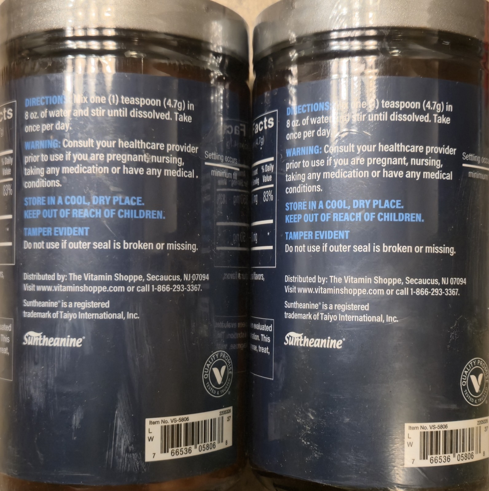 (2)Vthrive MAGNESIUM RELAX Powder 1.1 lb X 2 (200 Ser) Rasp Lemon BEST BY 05/26