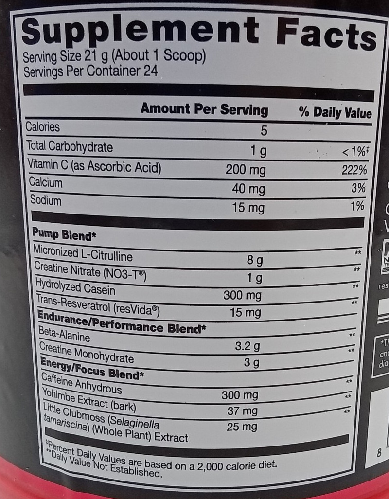 BSN NO XPLODE VASO The Ultimate Pump Pre-Workout Experience Exp 11/27