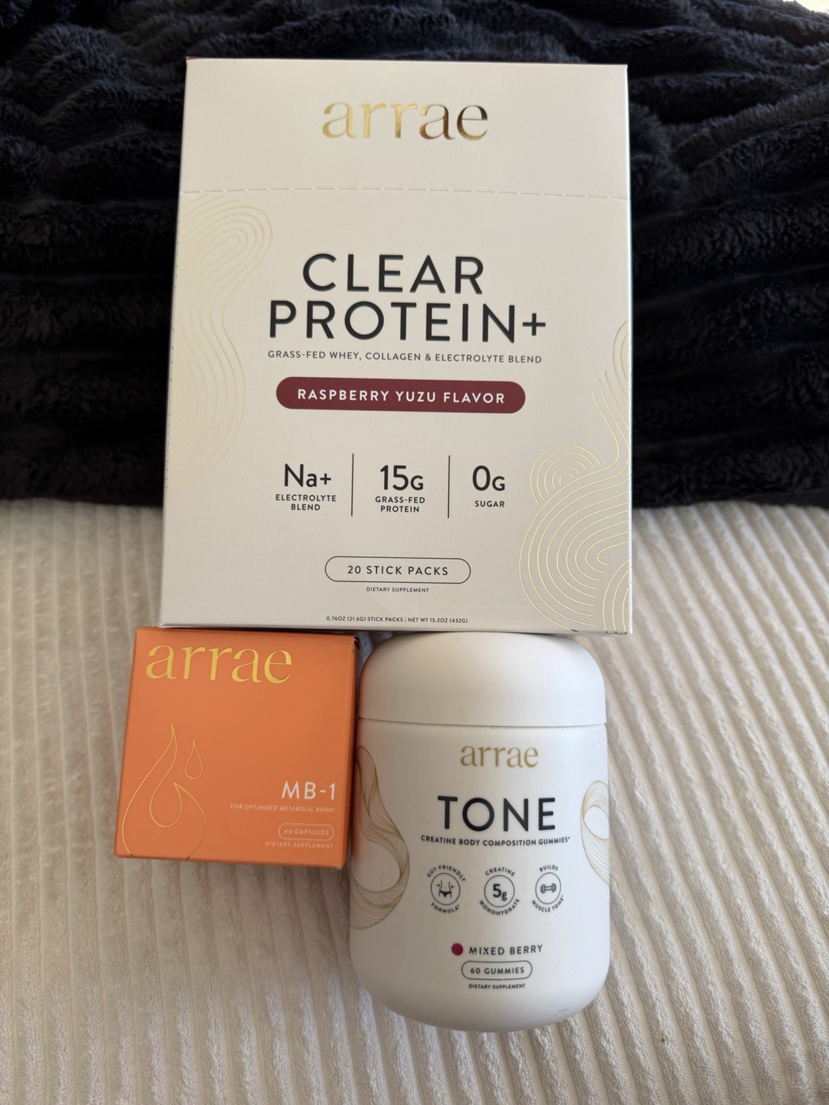 Arrae + Health Support + Women’s Creatine Monohydrate Gummies + Protein bundle