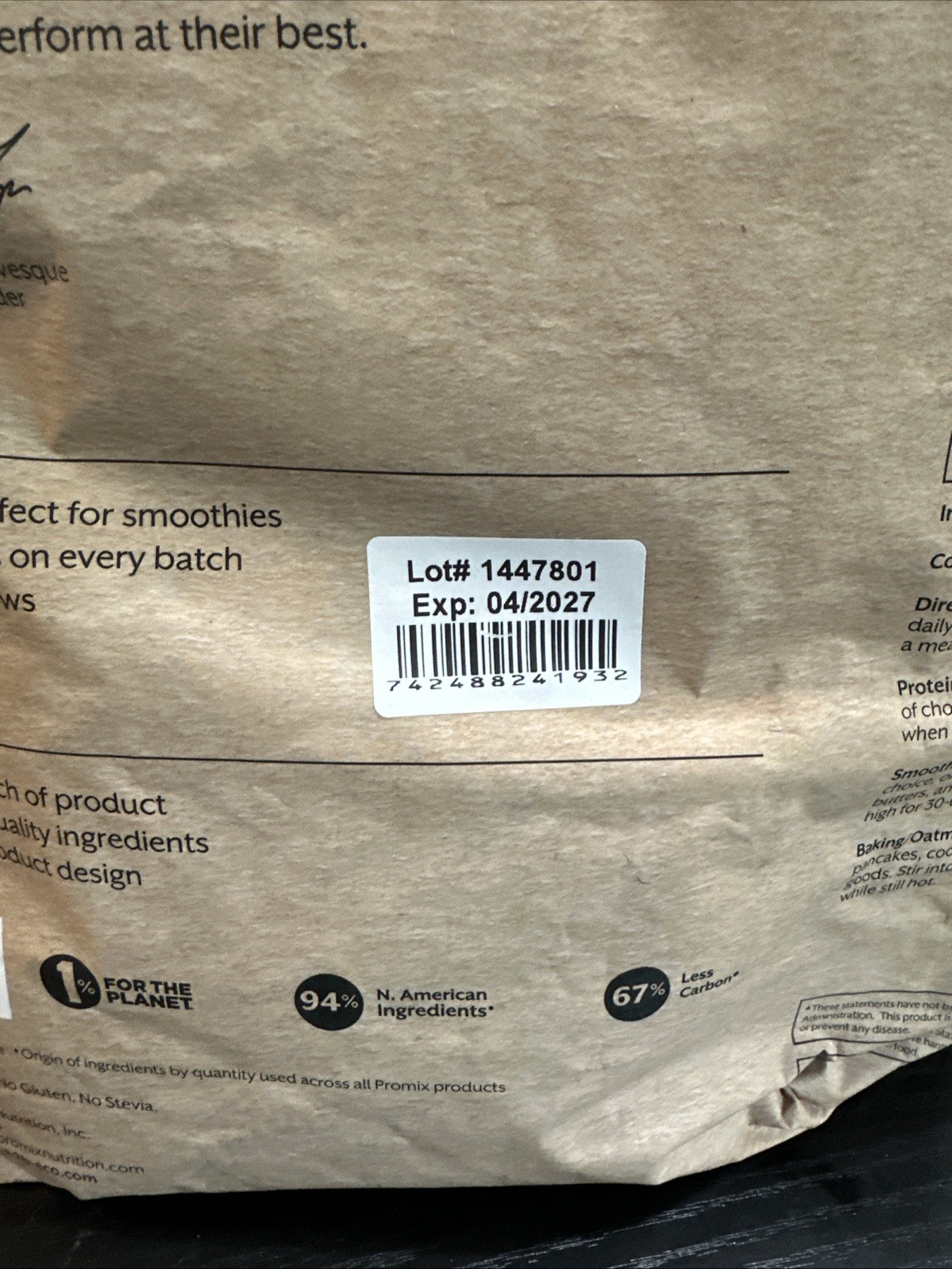 ProMix Nutrition One Ingredient Whey Protein Powder 2.2 Pounds 1 KG