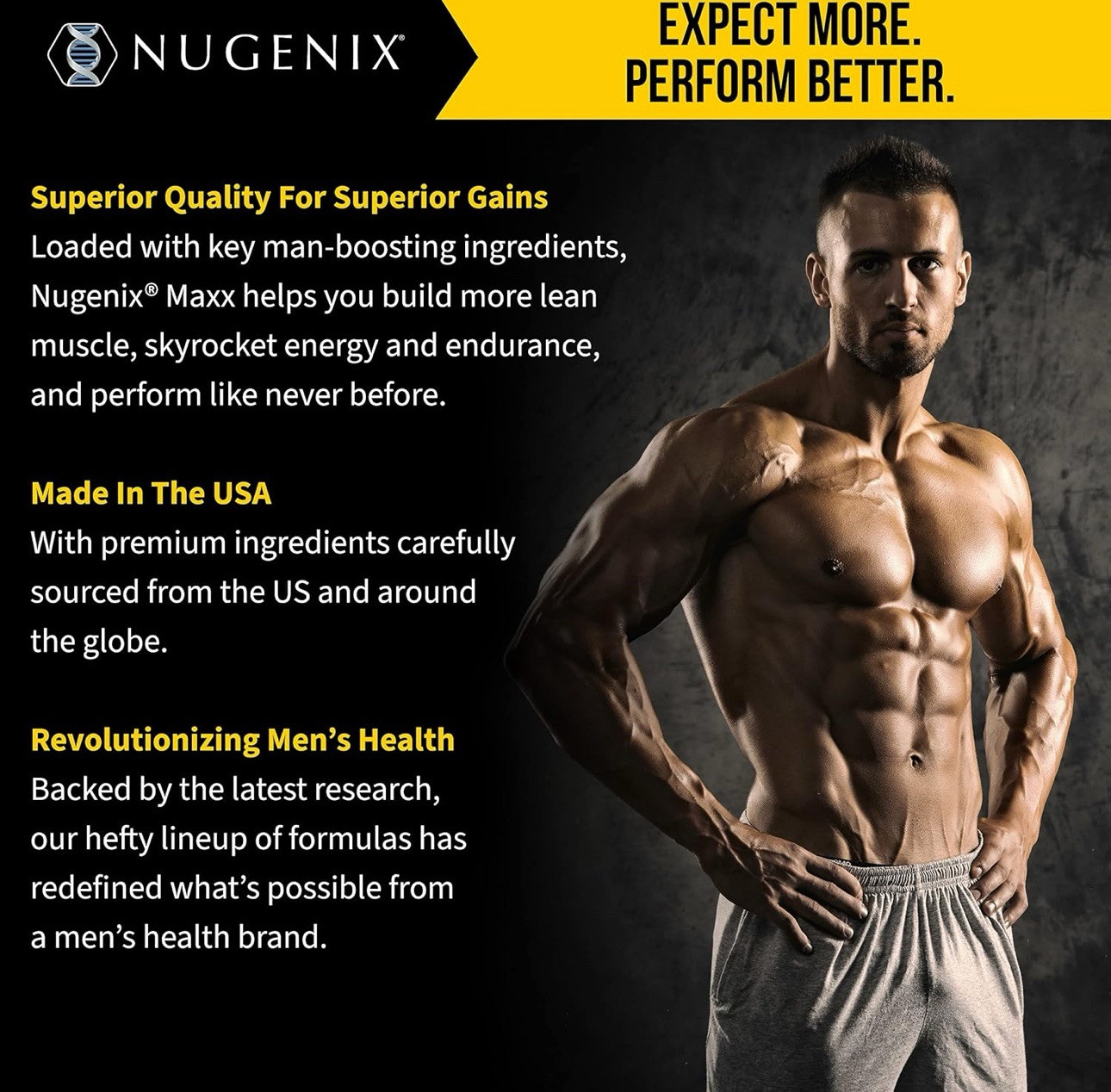 Nugenix Maxx 120 Caps Ultra Premium Hardcore Testosterone Booster
