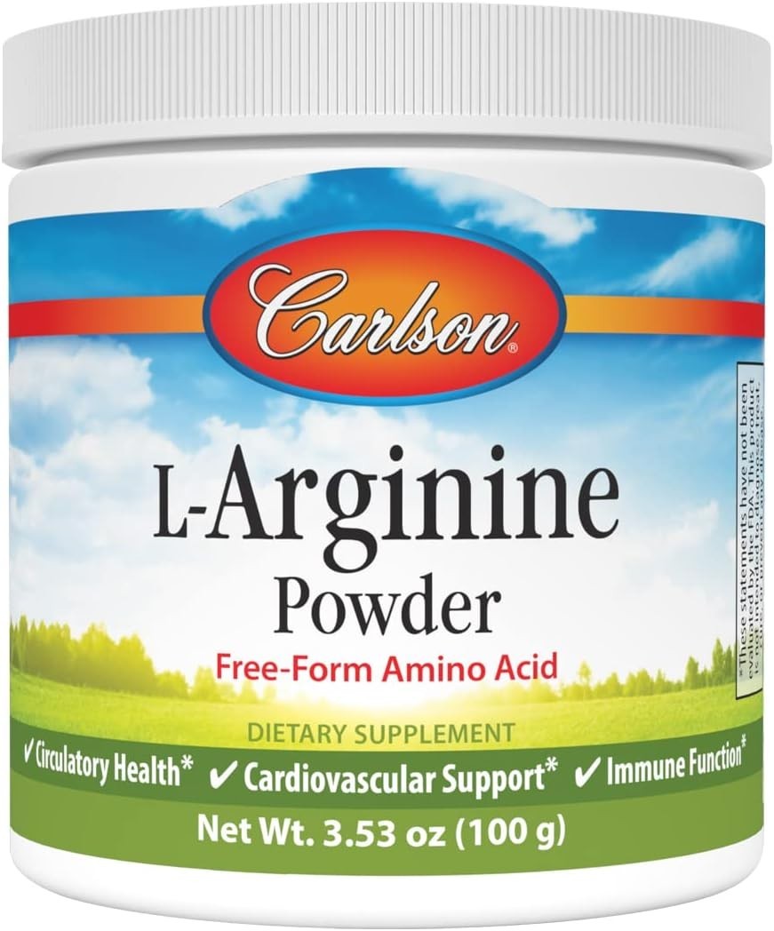 L-Arginine Powder – Supports Circulatory & Immune Health, Unflavored, 3.53 oz
