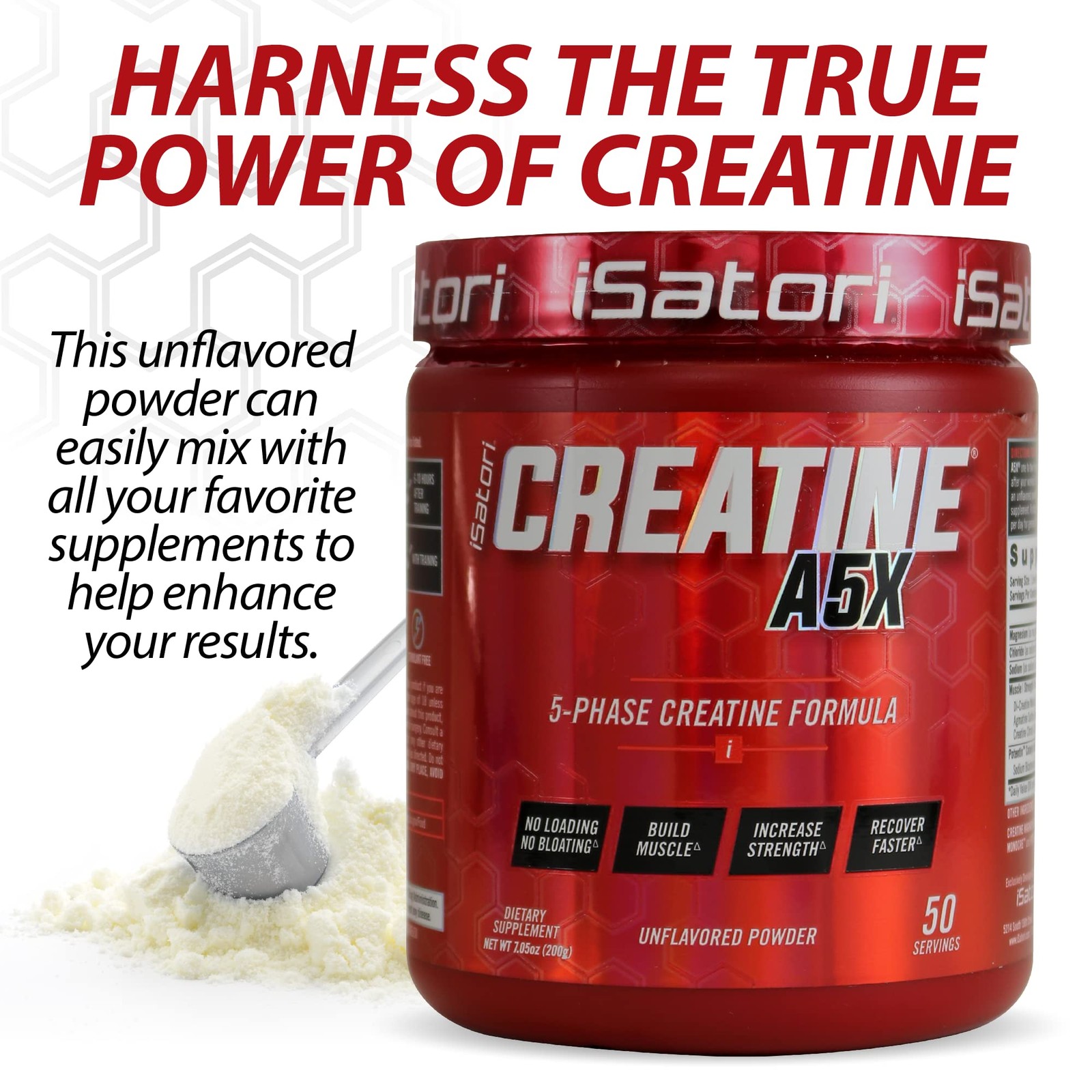 iSatori Creatine A5X with Creatine Monohydrate & Betaine Anhydrous for Muscle…