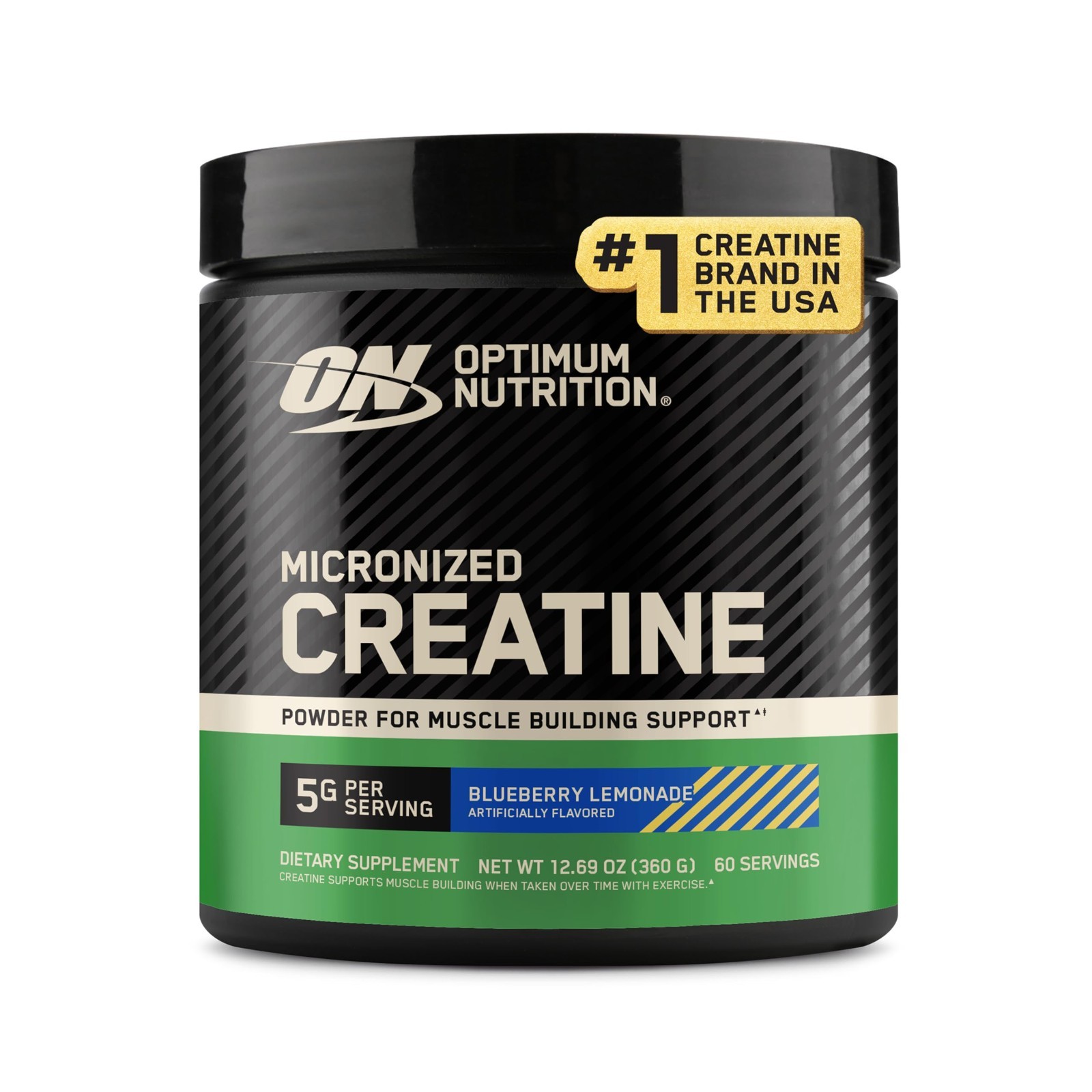 Micronized Creatine Monohydrate Powder, 5g per Serving, Strength & Recovery, 60