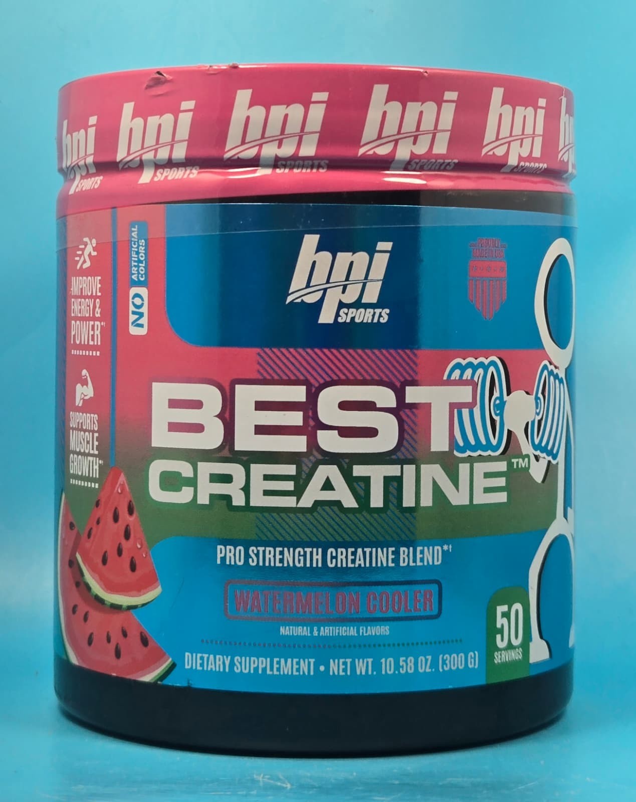 BPI Sports Best Creatine For Muscle Growth Watermelon 50 Servings Exp 12/2027+