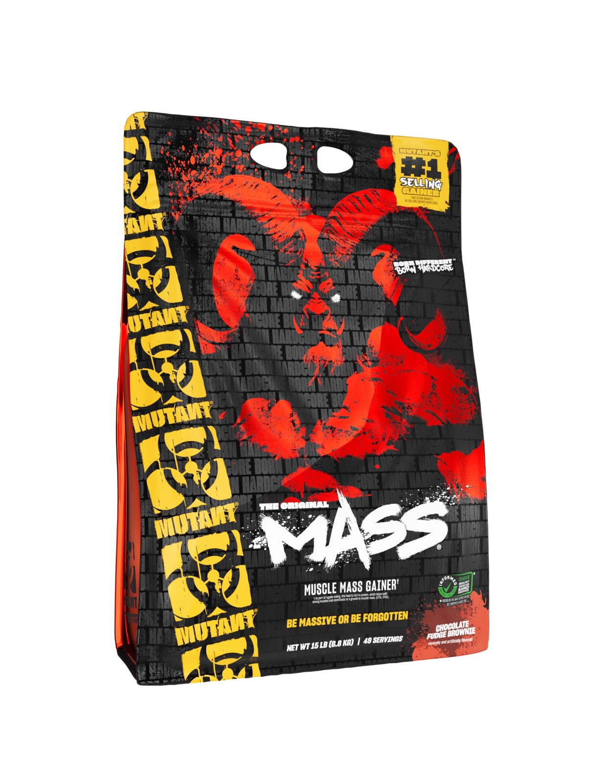 Mutant Mass Weight Gainer Protein Powder, Chocolate Fudge Brownie, 15 lb