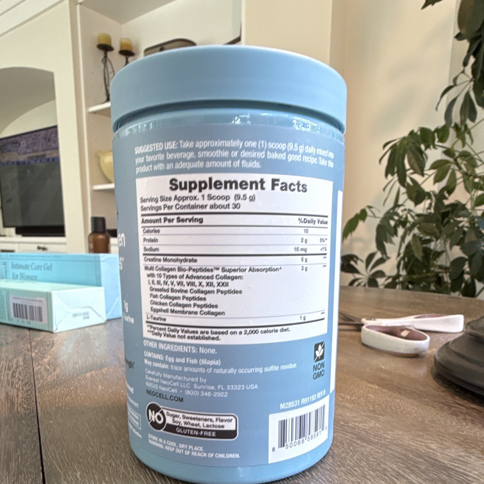 NeoCell Creatine+ Multi Collagen Bio-Peptides Powder Unflavored 10 oz