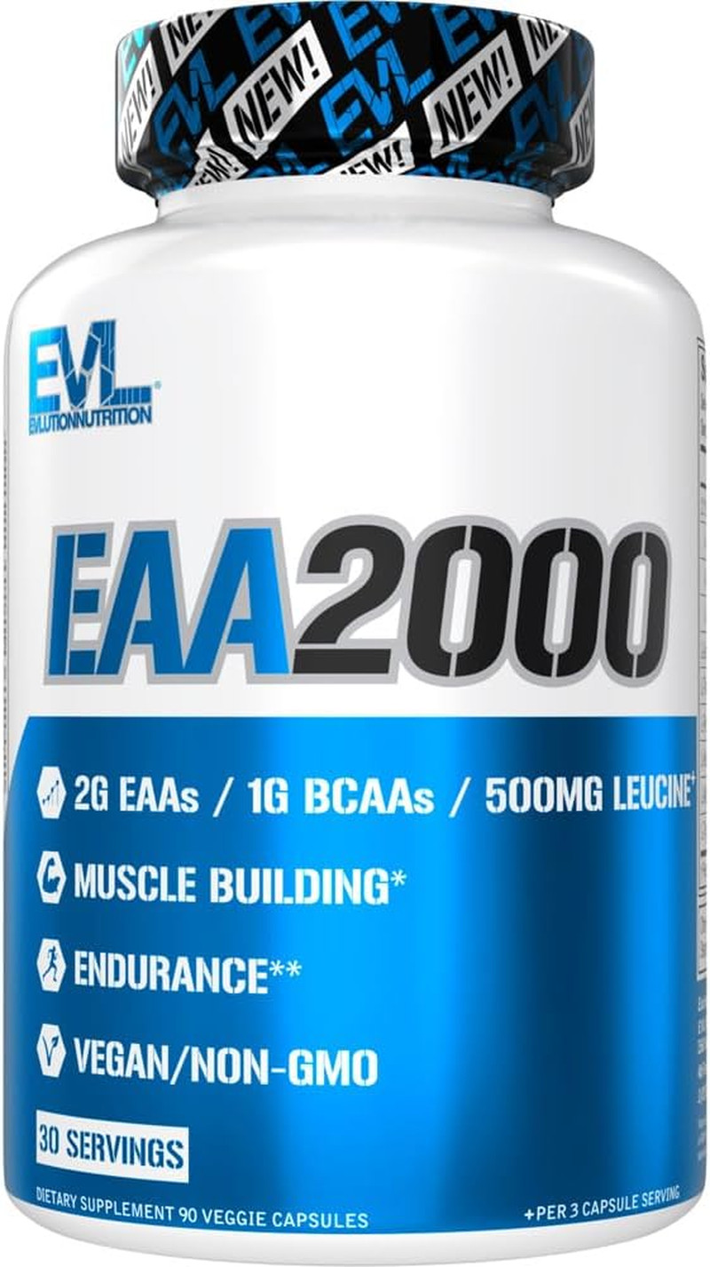 BCAA EAA Essential Amino Acids Capsules – EAA Supplement for Pre & Post Workout