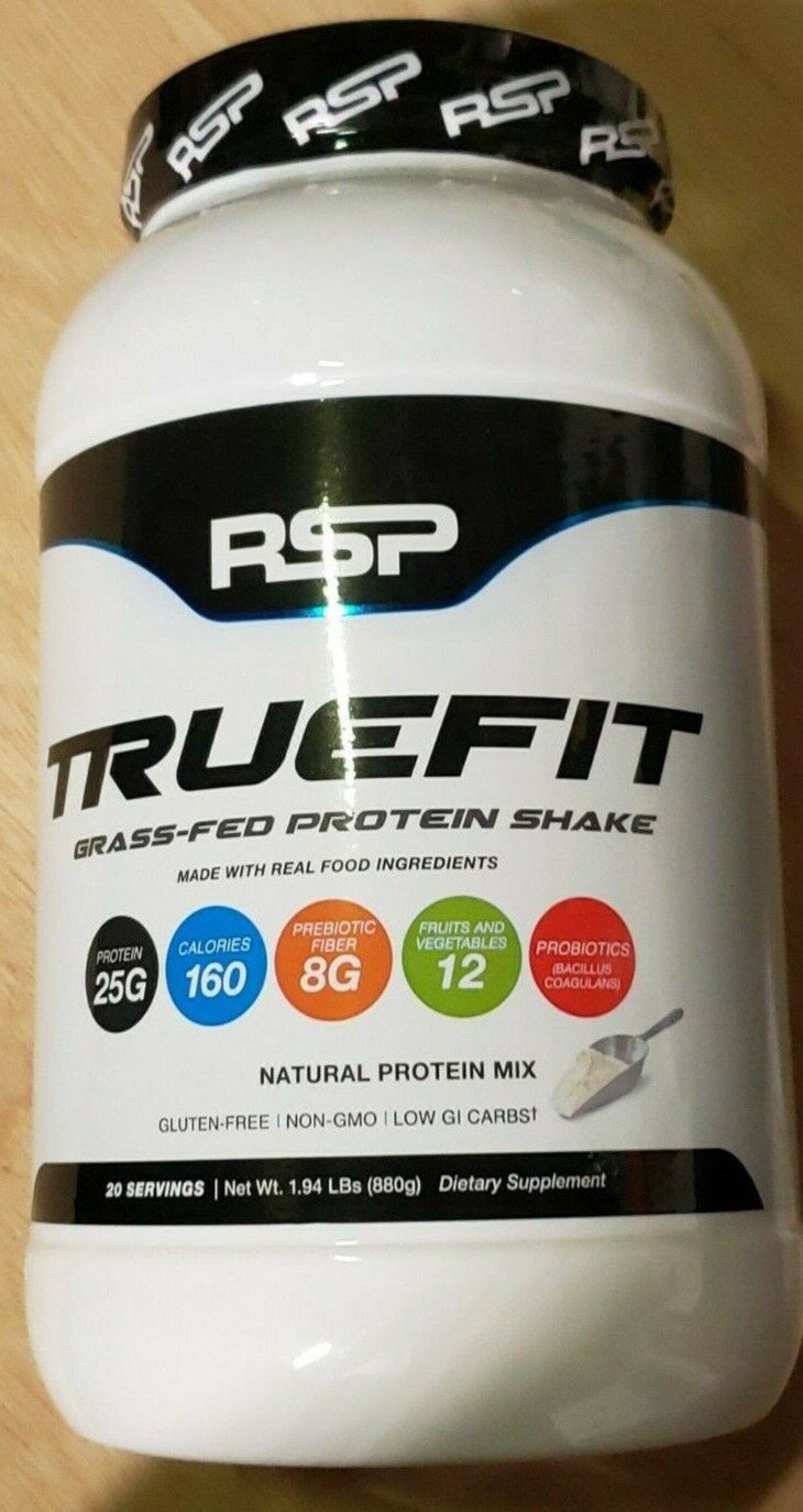 RSP – TrueFit Grass Fed Protein Shake – Natural Protein Mix – 1.94 lbs – 5/2025