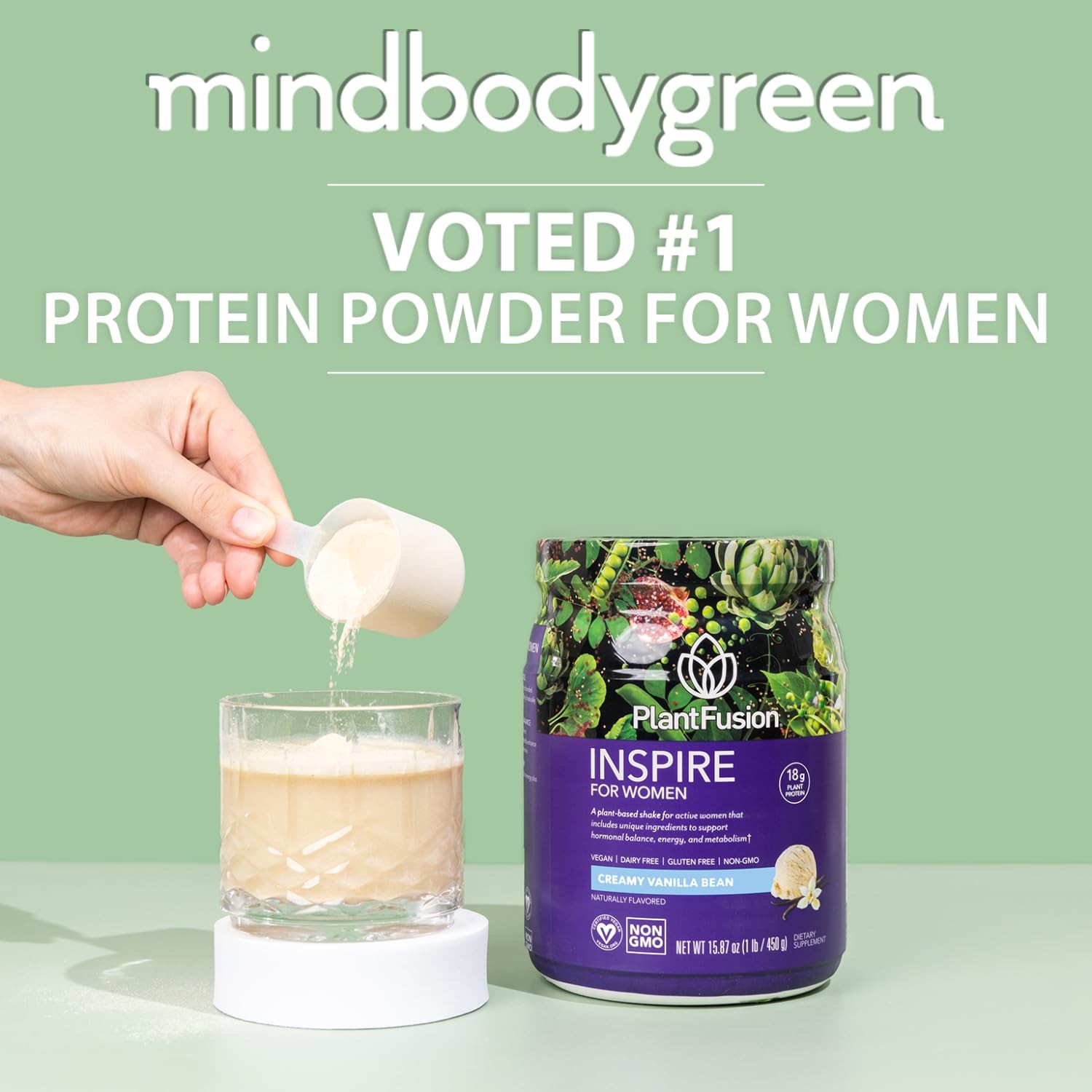 PlantFusion Inspire Plant Protein Powder for Women Low Carb Protein Powder f…