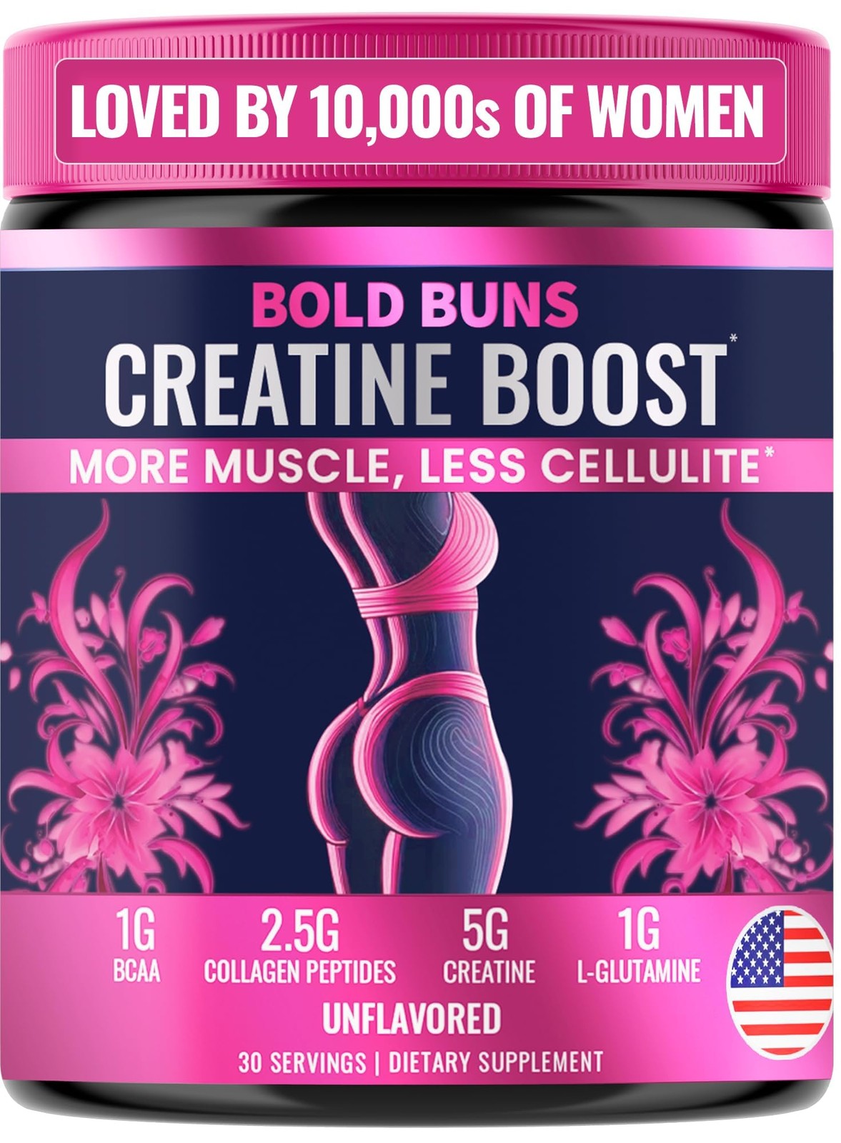 Creatine for Women – Booty Builder Supplement with Collagen & BCAA – Supports…