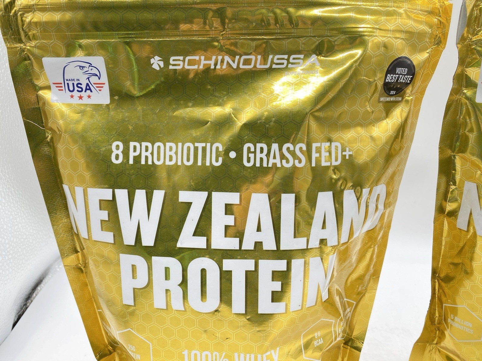 Schinoussa Probiotic Whey Protein Powder – Grass-Fed – French Vanilla – 2 Pack
