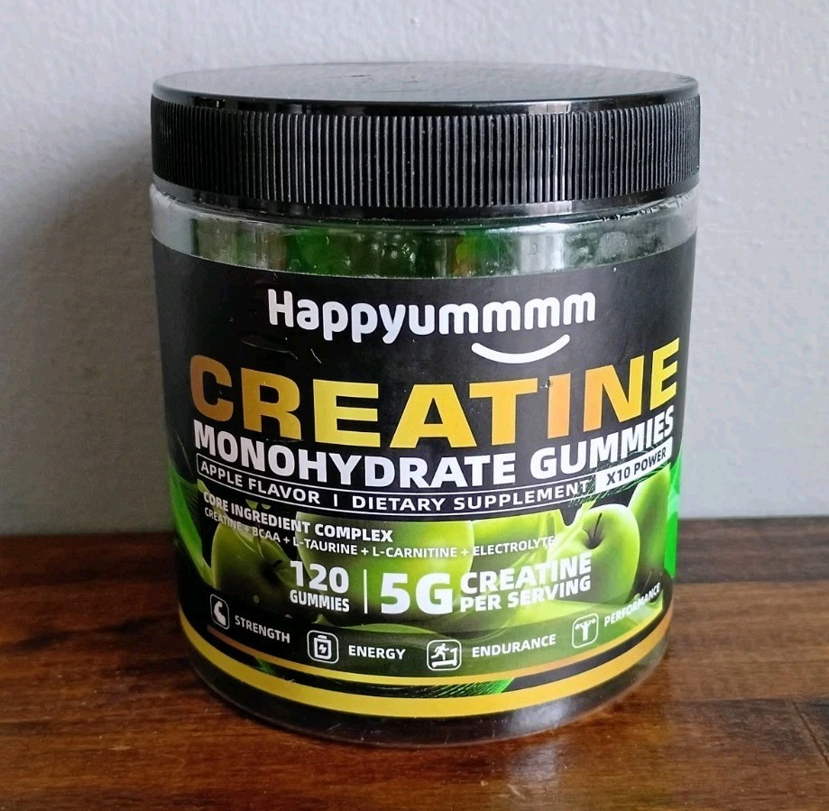 Creatine Monohydrate for Strength Endurance & Muscle Recovery 120 Gummies 5000mg