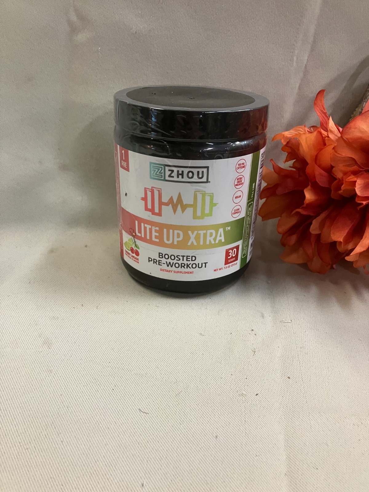 Zhou Lite Up Non-Stimulant Pre-Workout 7.5 oz (213 g) Berry Lemonade