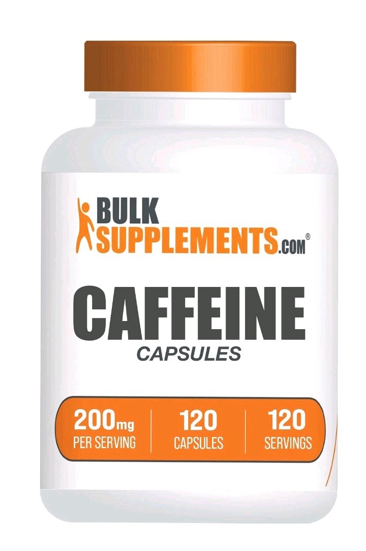 BulkSupplements Caffeine Capsules (200 mg) 120ct – 200mg Per Serving Exp 8/31/26
