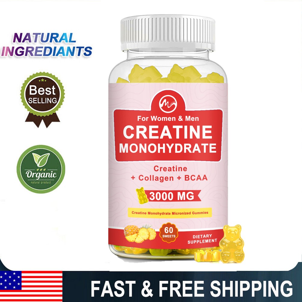 Creatine Monohydrate Gummies – Increase Strength and Build Muscle 60 Gummies