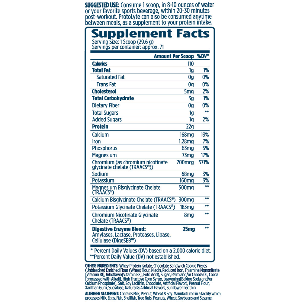 ProtoLyte® 100% Whey Protein Isolate 4.6lb – Peanut Butter Cookies & Cream