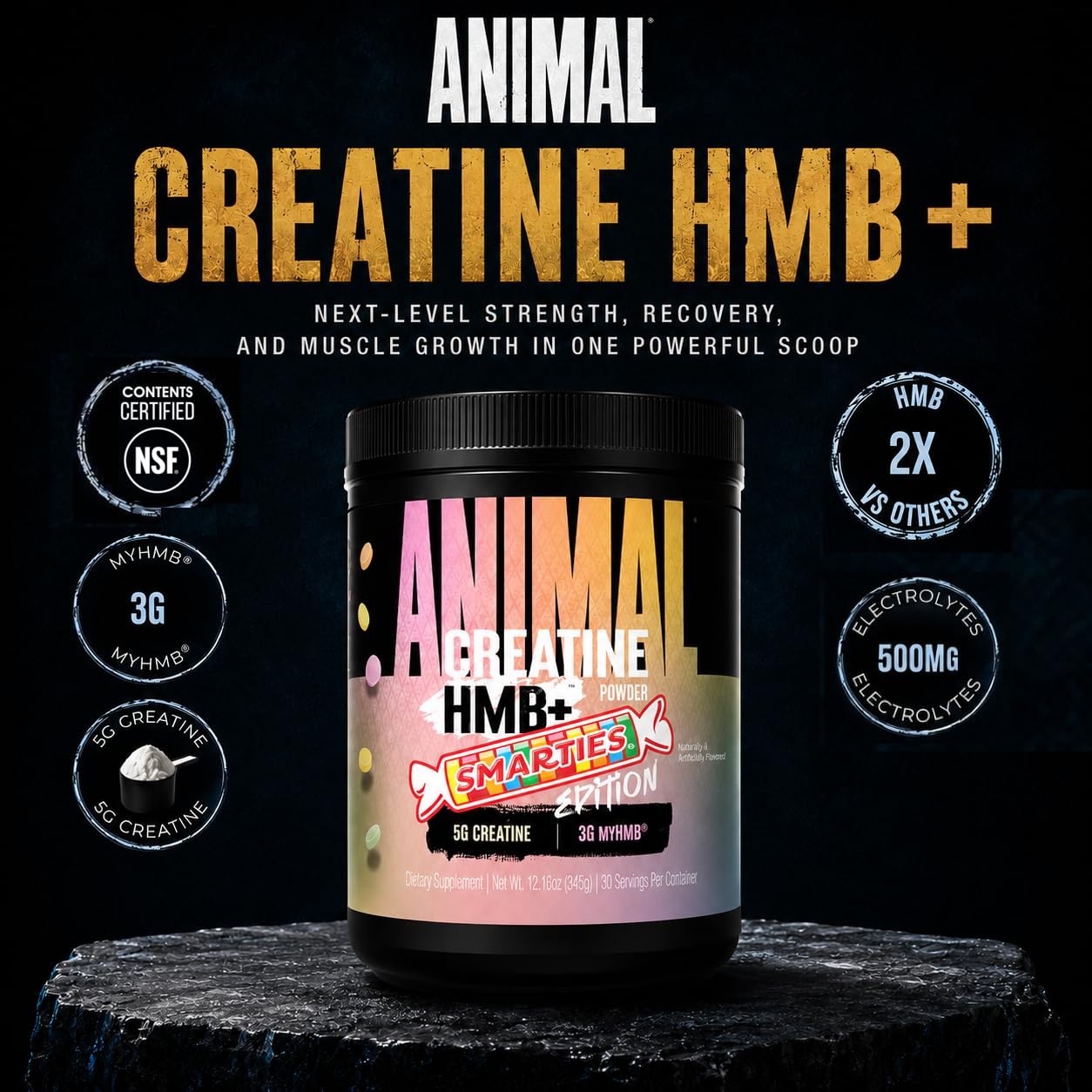 Creatine HMB Powder x Smarties – 3g myHMB + 5g Creatine Monohydrate Powder wi…