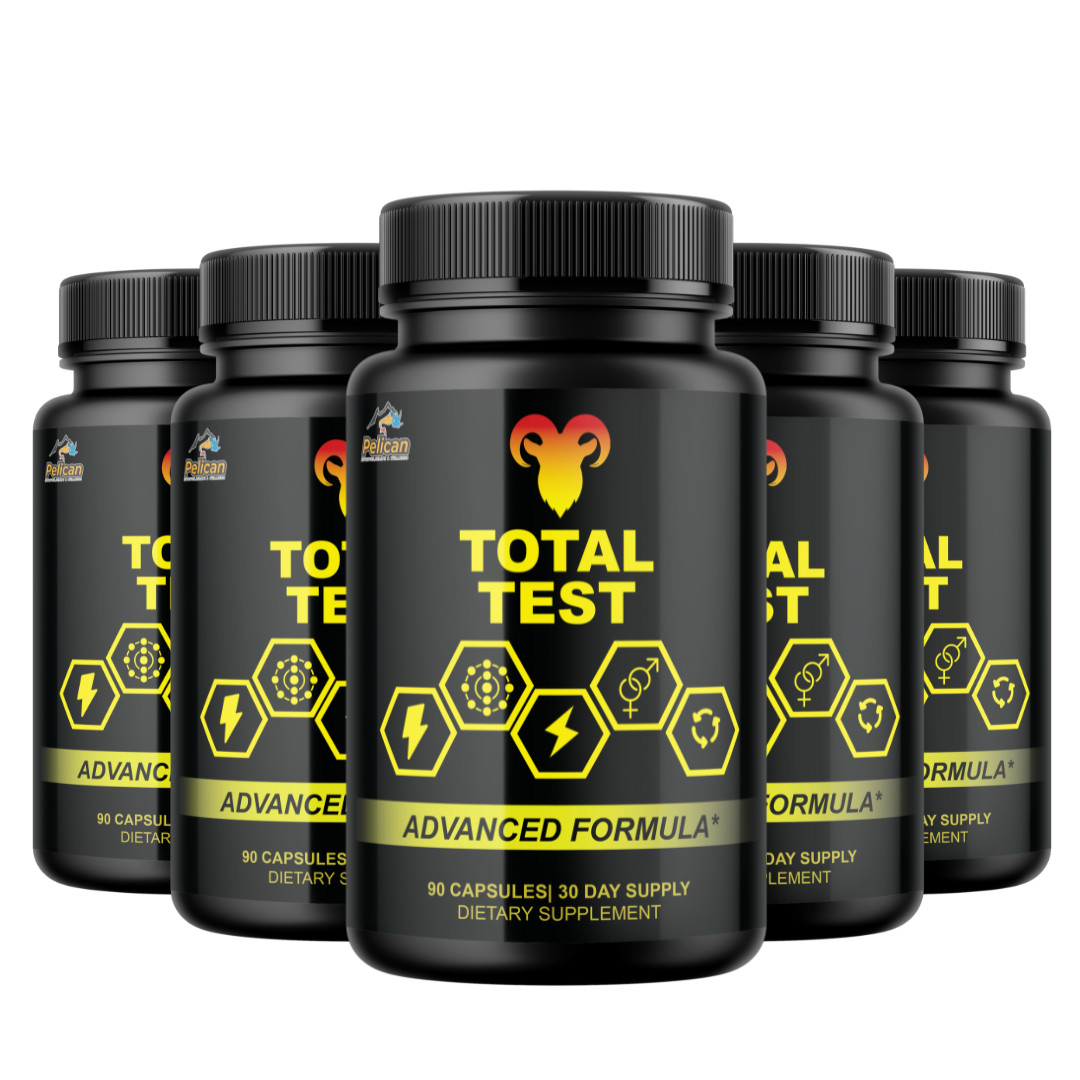 Total Test- Bodybuilding & Men’s Health Support- 5 Bottles- 450 Capsules