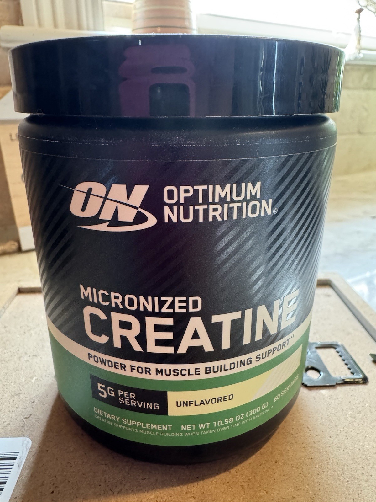 Sealed Optimum Nutrition Micronized Creatine Powder Unflavored EXP 10/27