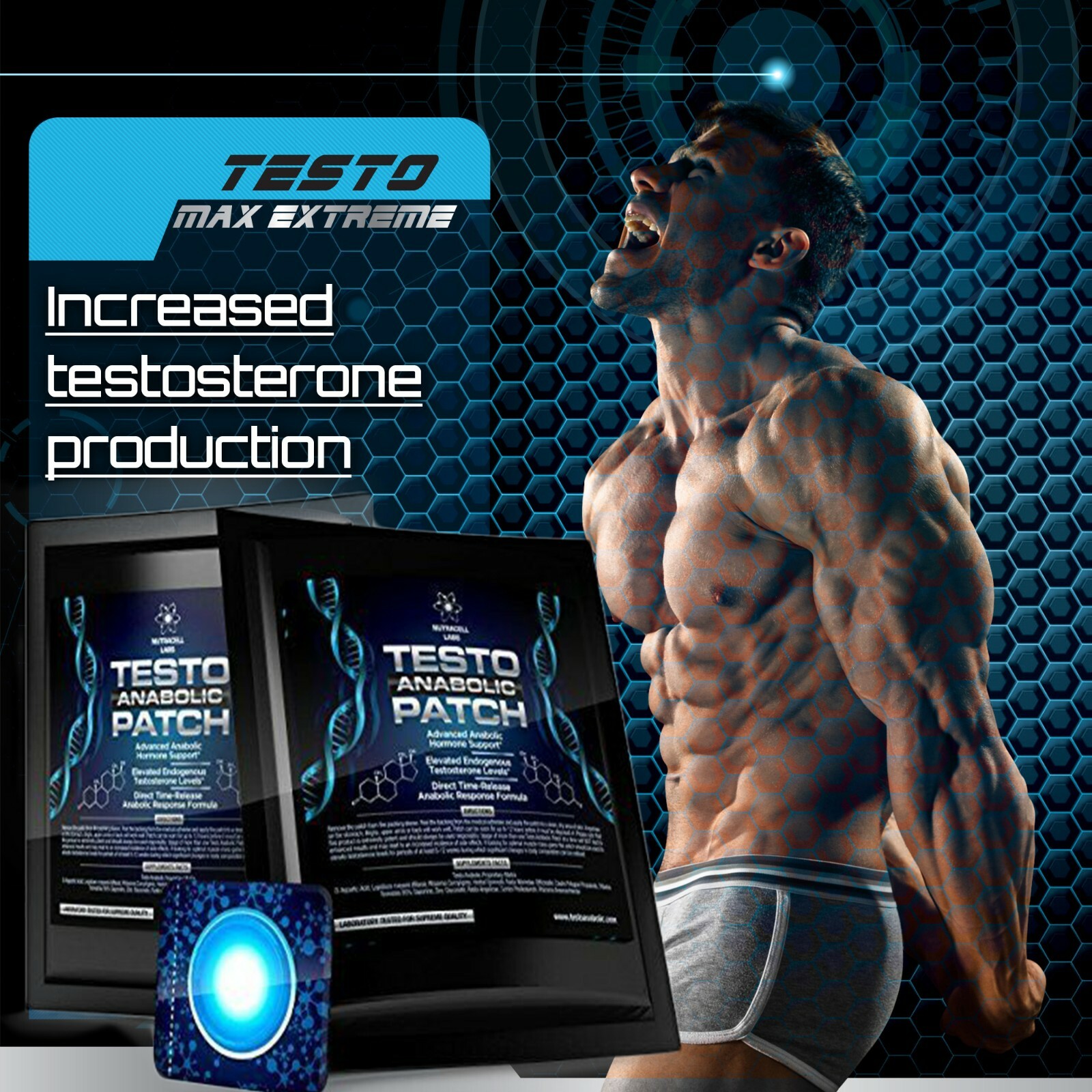 RX STRONGEST ANABOLIC Testosterone Booster for Men More Muscle Mass, $65