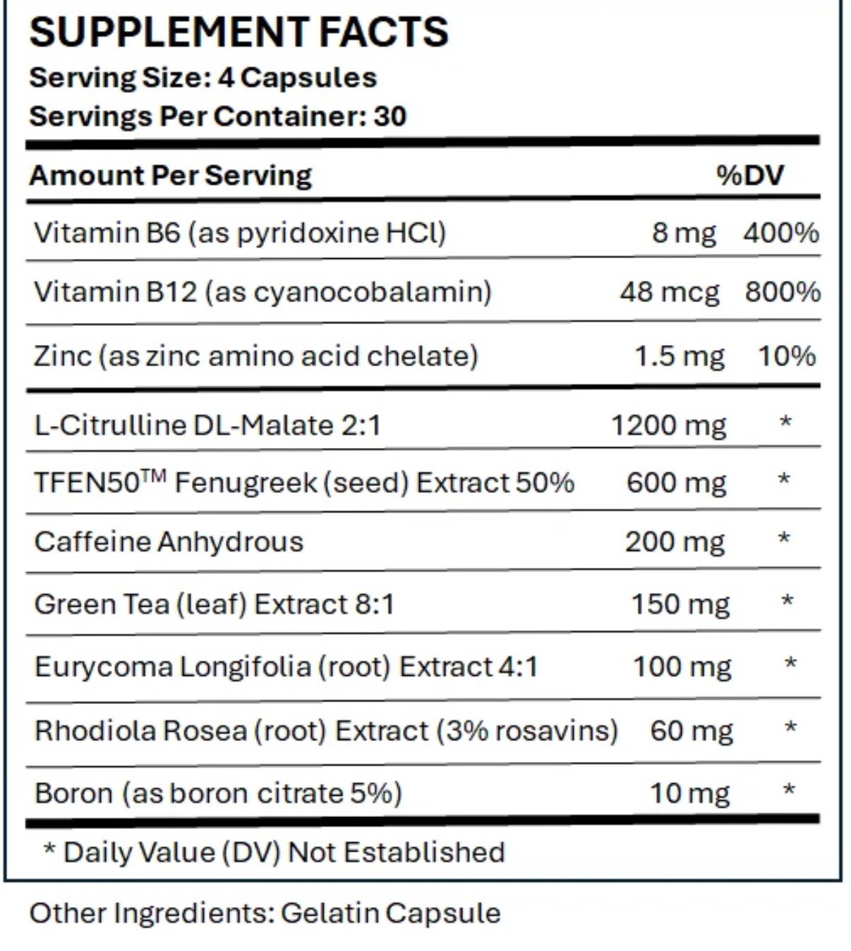 High T Black Testosterone Booster – Strength, Stamina & Sex Drive | 120 Caps