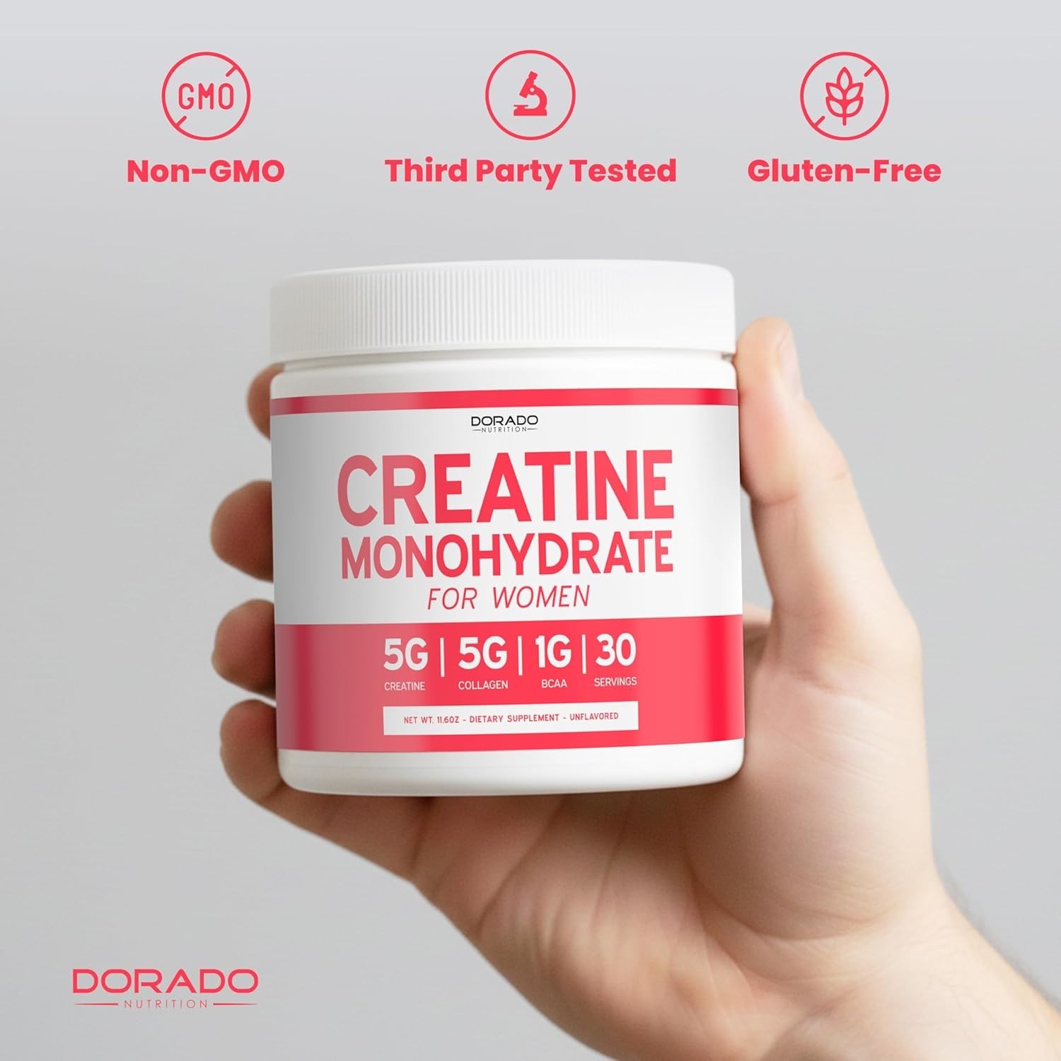 Creatine for Women | Creatine Monohydrate Powder 5G + 5000mg Collagen + 1000mg B