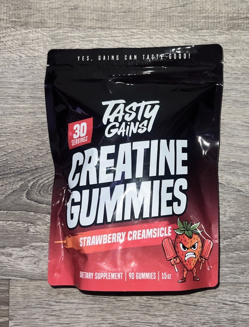 TASTY GAINS Creatine Gummies – 90g of Creatine Monohydrate – Workout Suppleme…