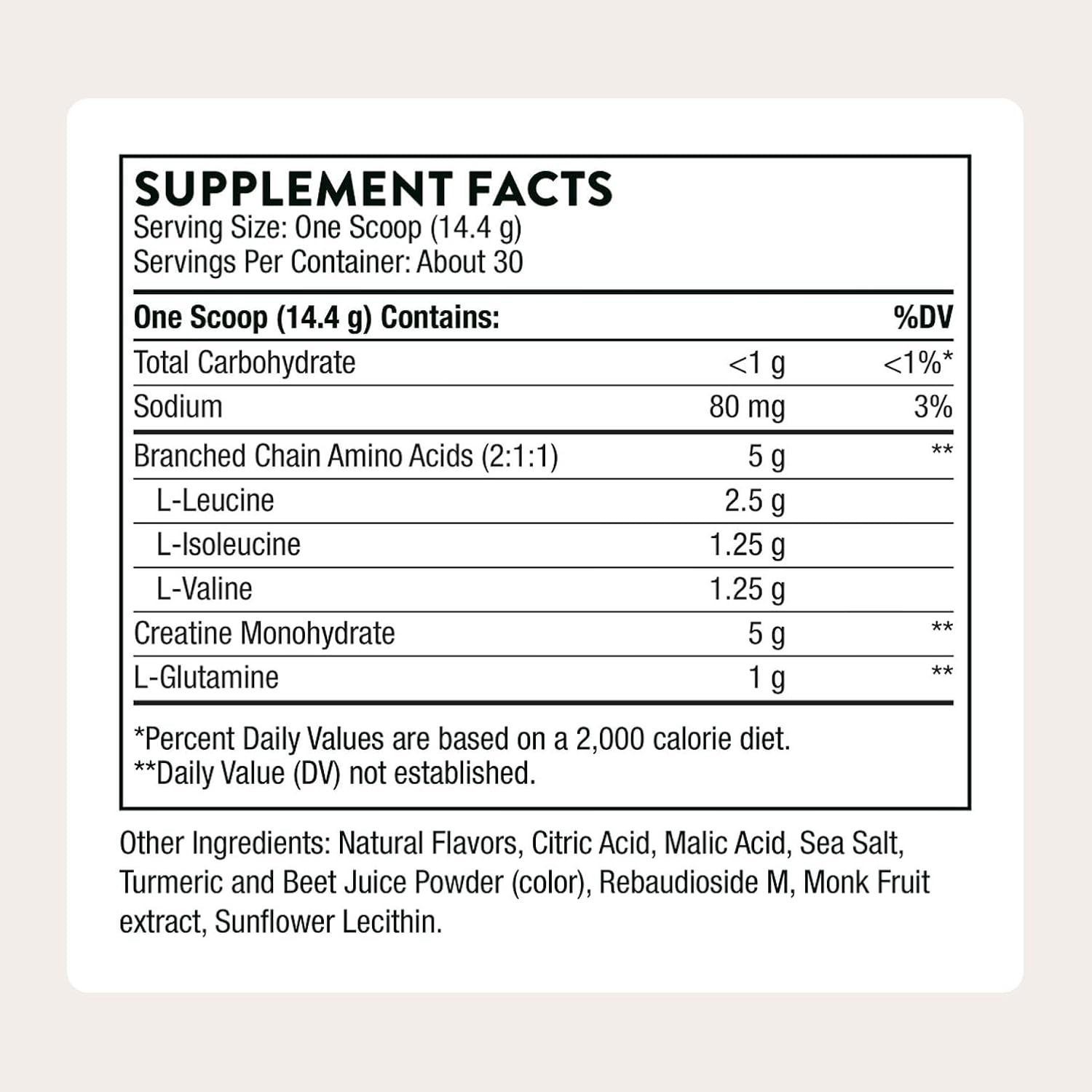 Thorne Creatine + BCAAs, Peach Mango, 30 Servings, Supports Muscle Recovery