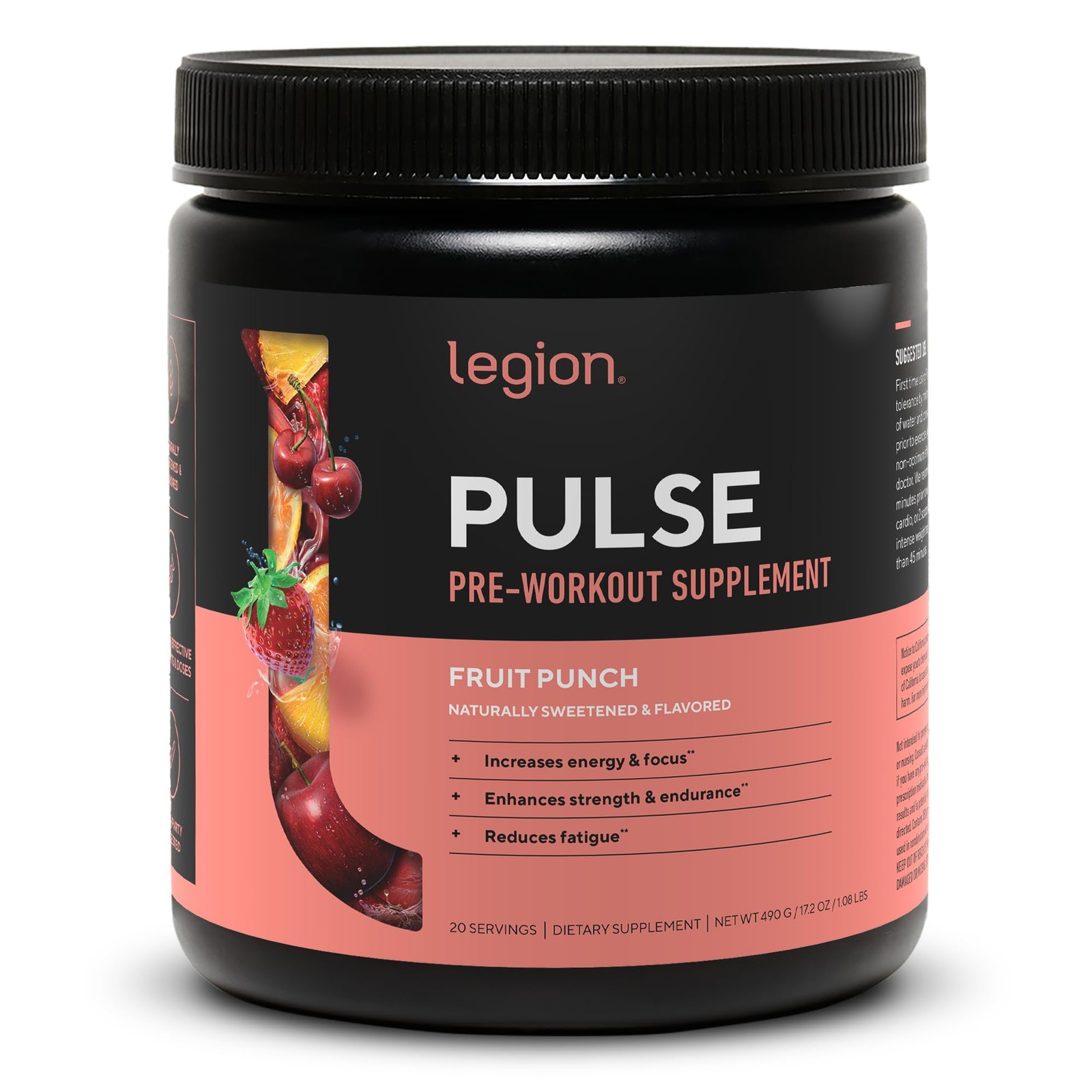LEGION Pulse Pre Workout Supplement – All Natural Nitric Oxide Preworkout Dri…