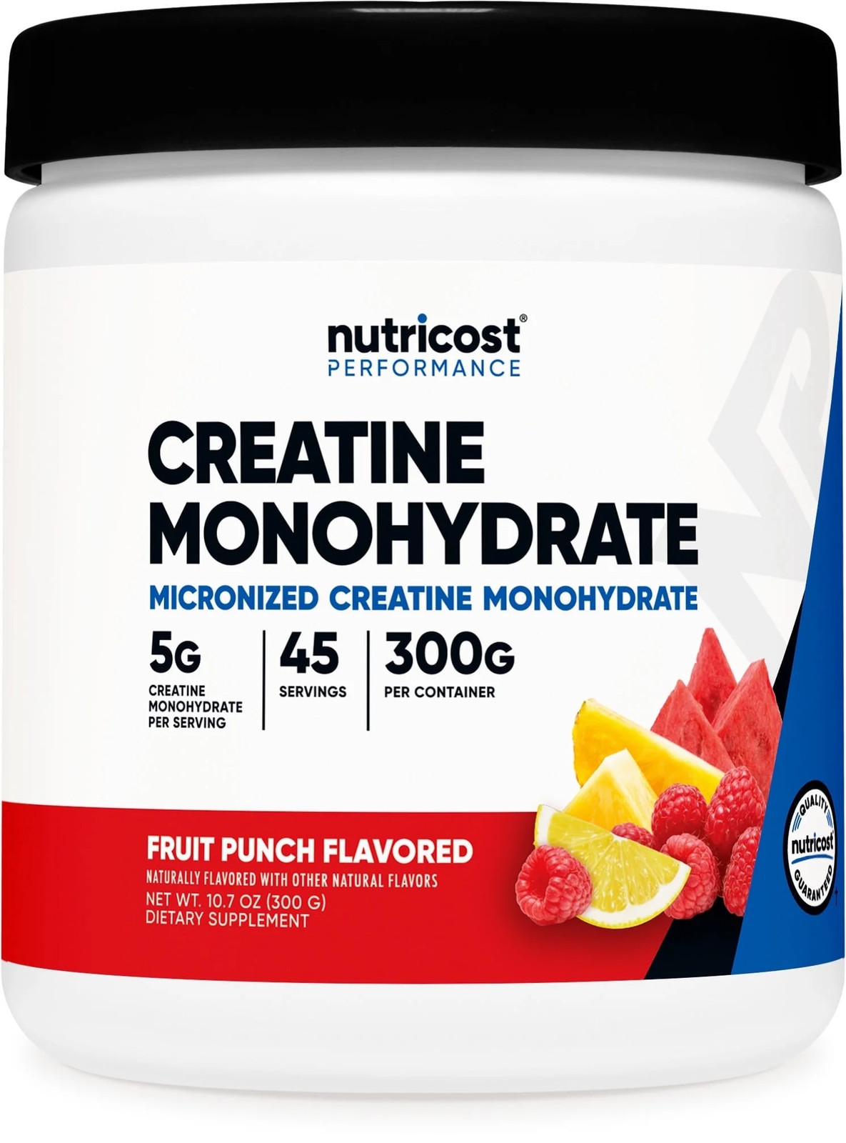 Micronized Creatine Monohydrate Powder – Fruit Punch Flavor, 300g