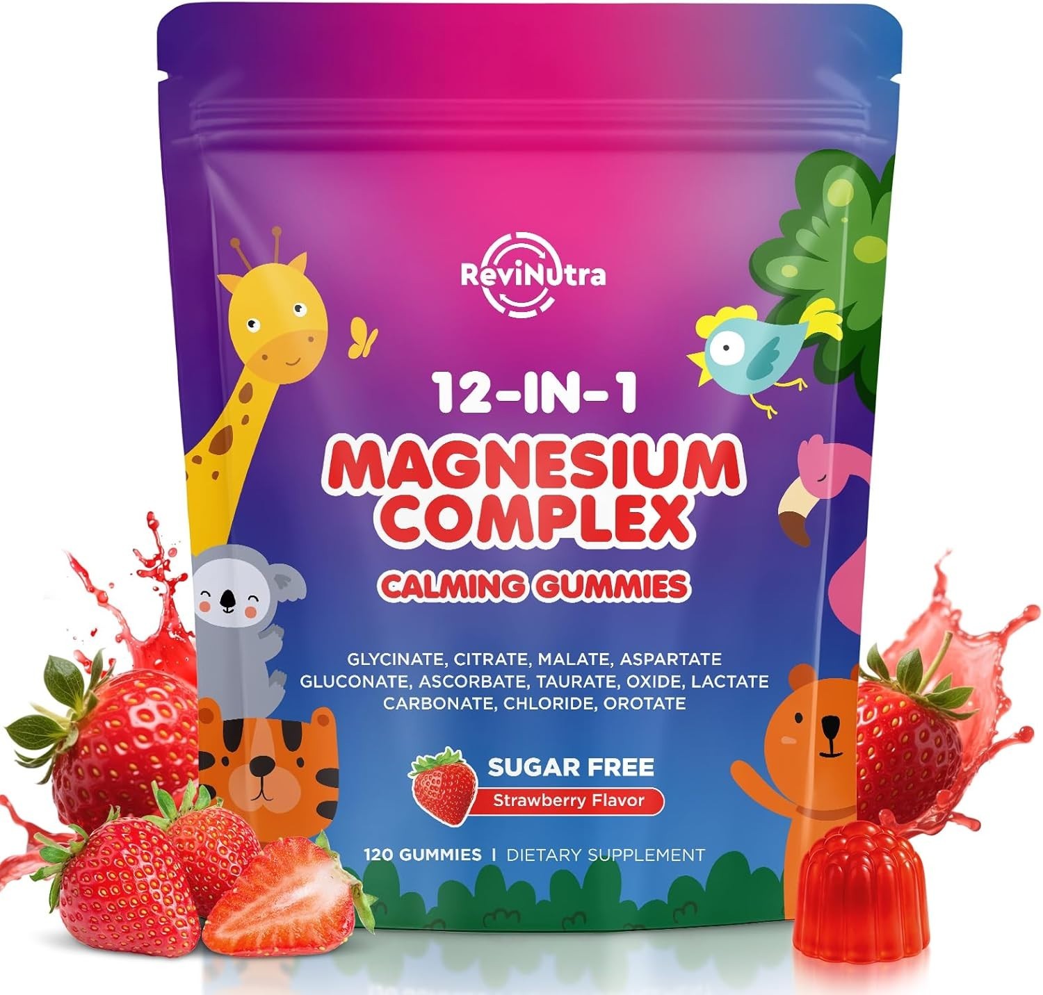 Magnesium Complex 12 in 1 Magnesium Gummies ~ 700mg ~ Glycinate, Citrate & More