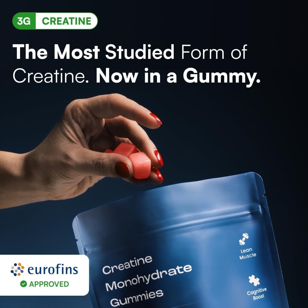 OMNI Creatine Monohydrate Gummies – Supports Muscle Growth, Low Sugar Watermelon