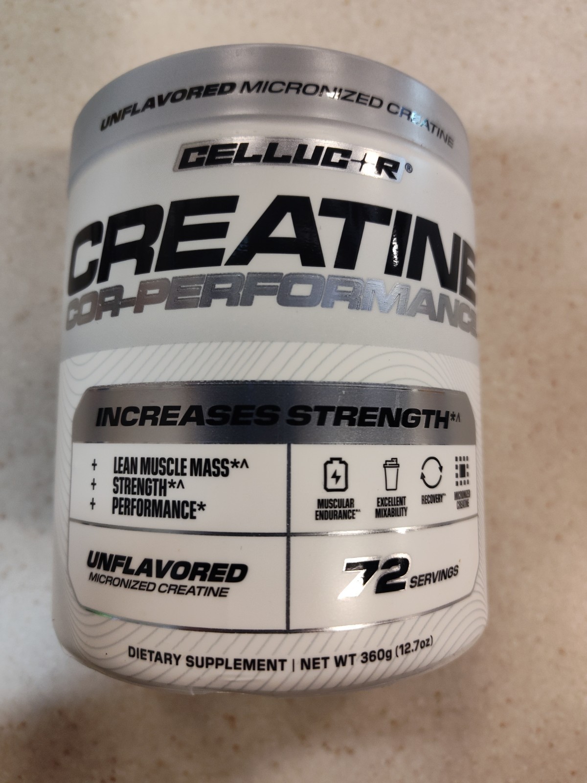 Creatin, COR-Performance® Creatine, Unflavored, 12.69 oz (360 g) best by 12/28