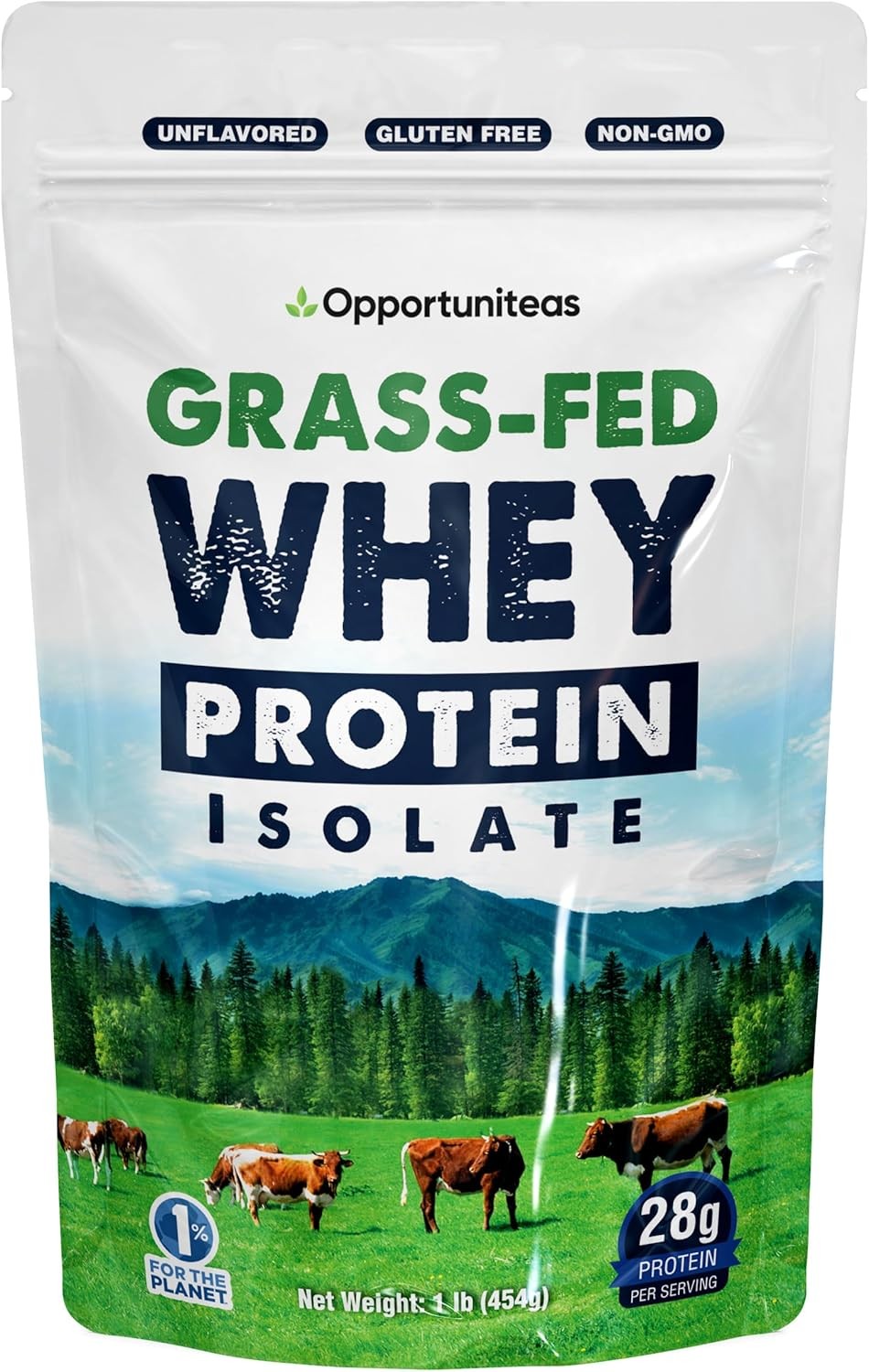 Opportuniteas Grass Fed Whey Isolate Protein Powder – 1 Pound (Pack of 1)
