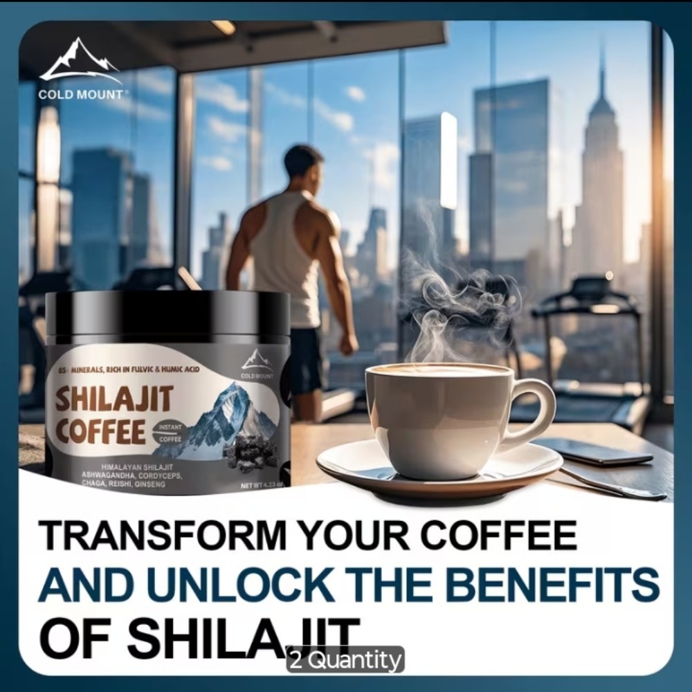 Shilajit Instant Coffee Test booster 2 Pack Women Estrogen 2 Month Supply 💪