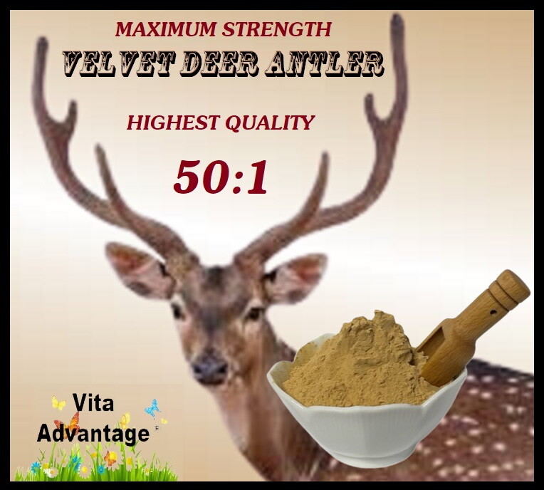 DEER ANTLER VELVET 50:1 POWDER MAXIMUM STRENGTH! #1 Tested MOTHER APPROVED!!!
