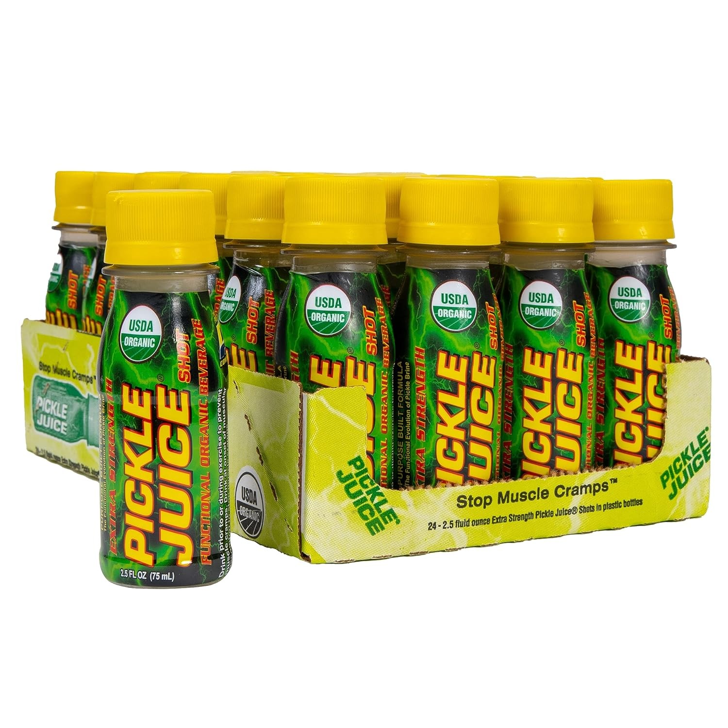 Pickle Juice Sports Drink Shots, Extra Strength – 2.5 Fl Oz (Pack of 24)