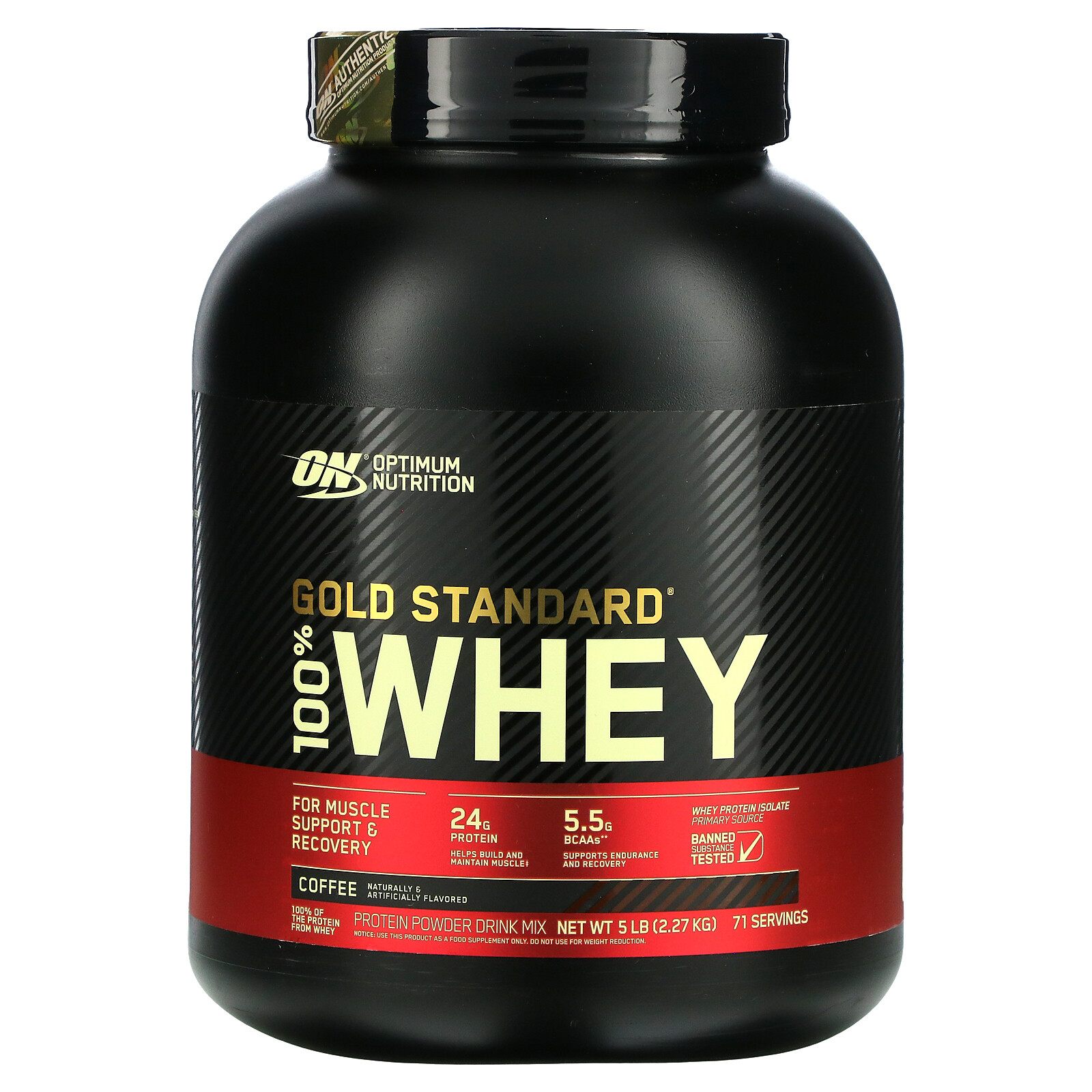 Optimum Nutrition Gold Standard 100 Whey Coffee 5 lbs 2 27 kg Informed Choice