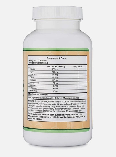 Double Wood Essential Amino Acids 225 Ct Supports Muscle Growth Recovery