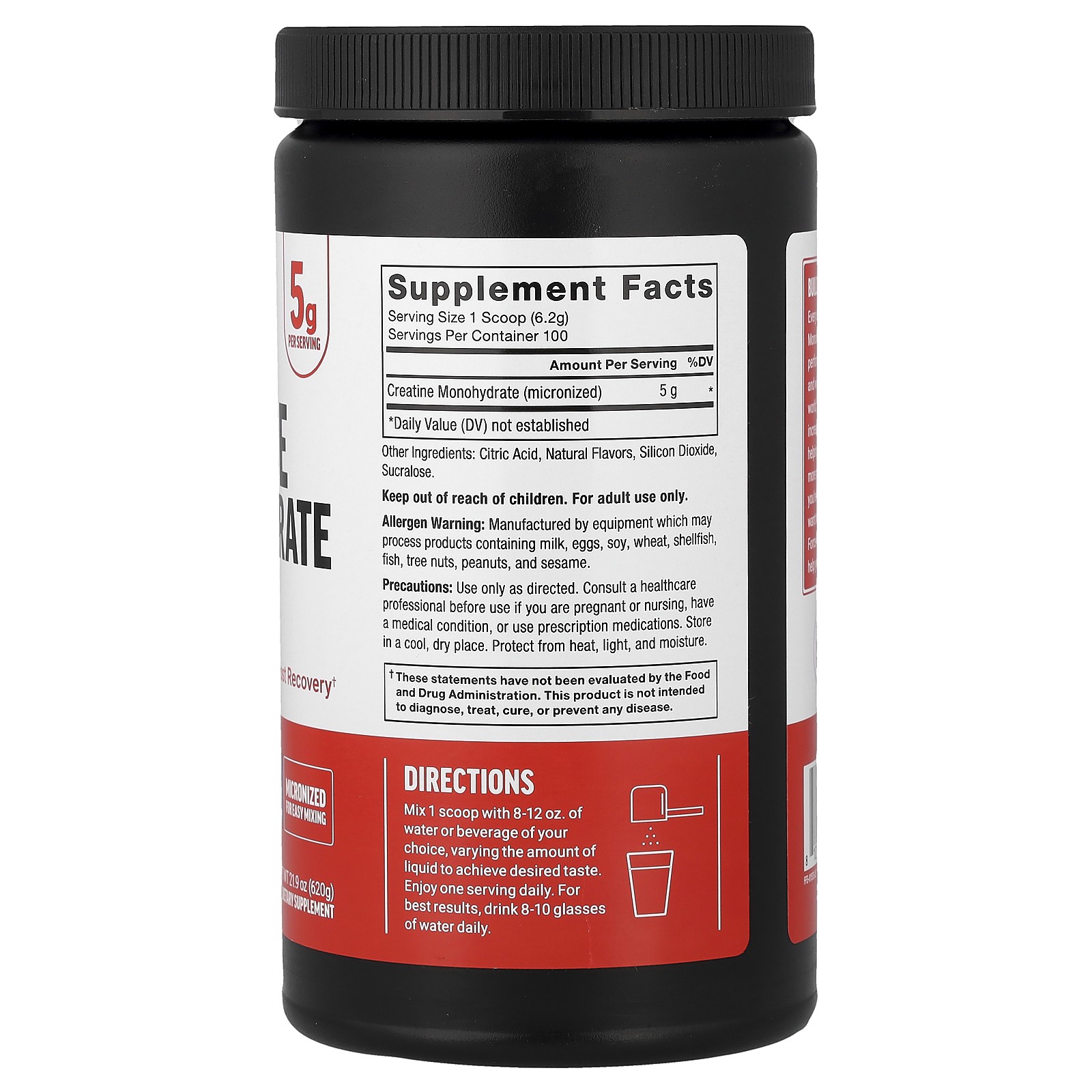 Creatine Monohydrate Powder, Blue Raspberry, 21.9 oz (620 g)