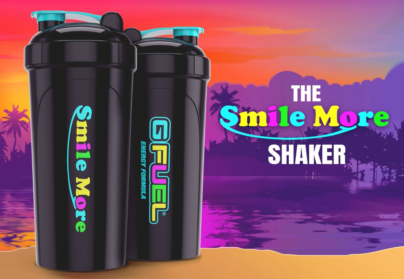 G Fuel The SMILE MORE Shaker Cup 24oz | Limited Edition GFuel x Roman Atwood